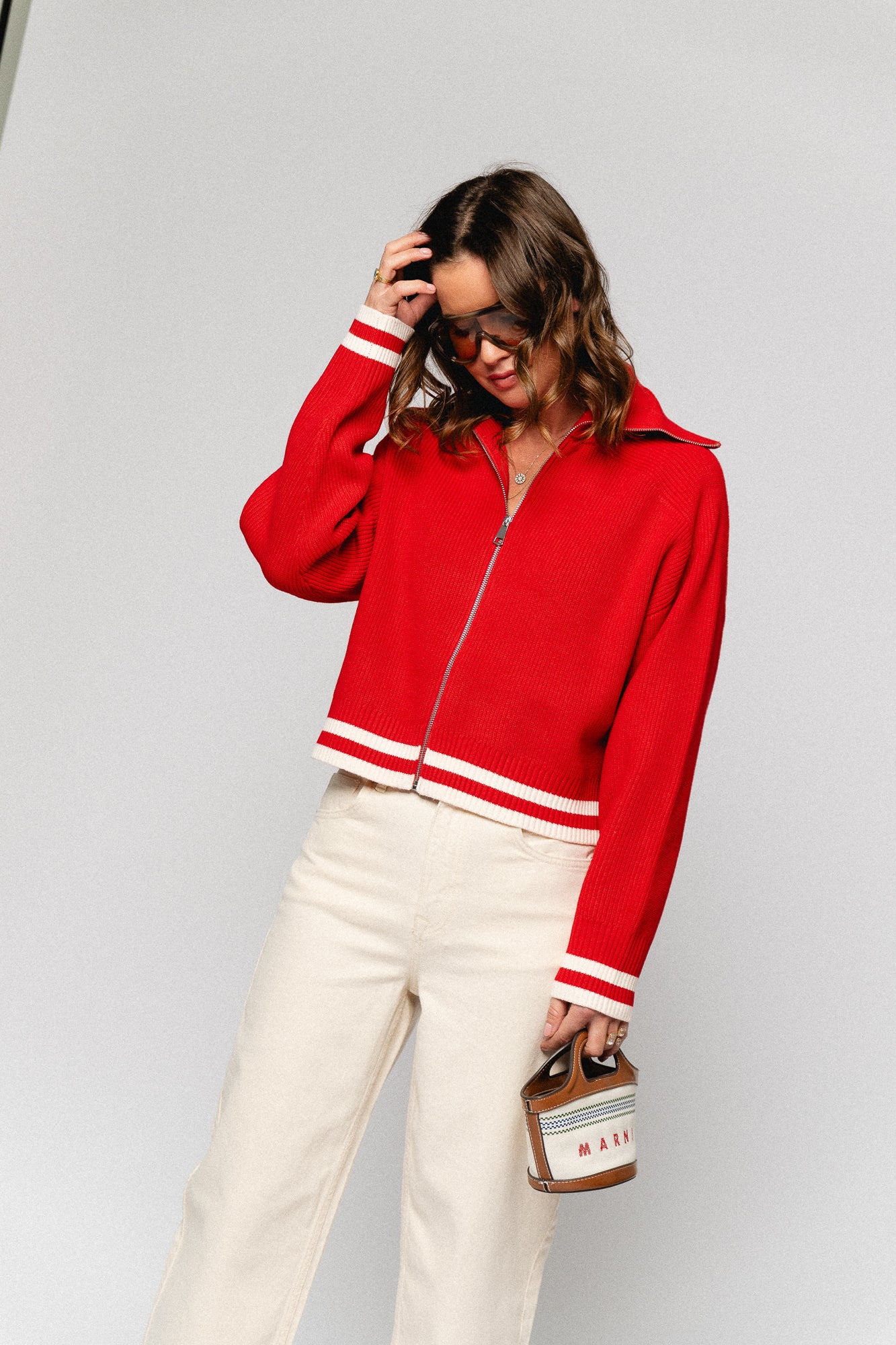 Lucila cardigan red wash - Image 9