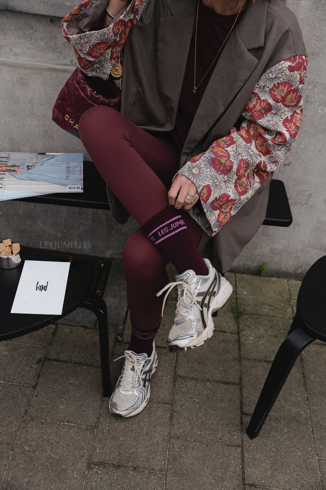 Madeline blazer taupe/burgundy - Image 18