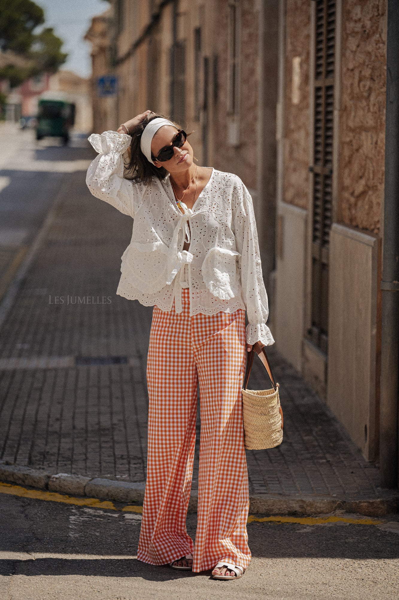 Madrid checkered pants orange - Image 6