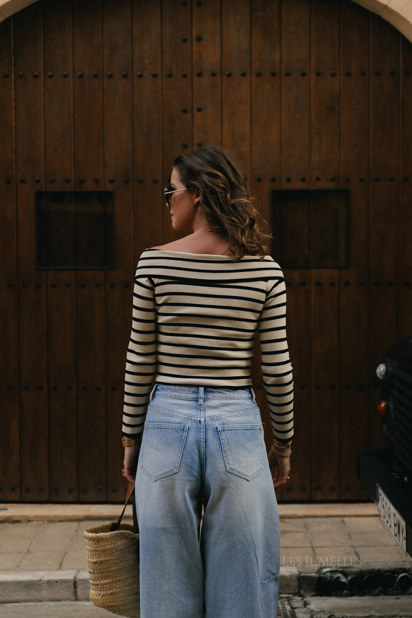 Maëlle striped LS shirt beige/black - Image 4