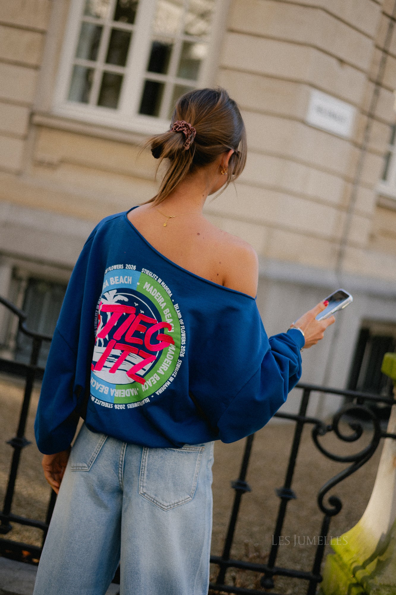 Maik off shoulder sweater blue - Image 9