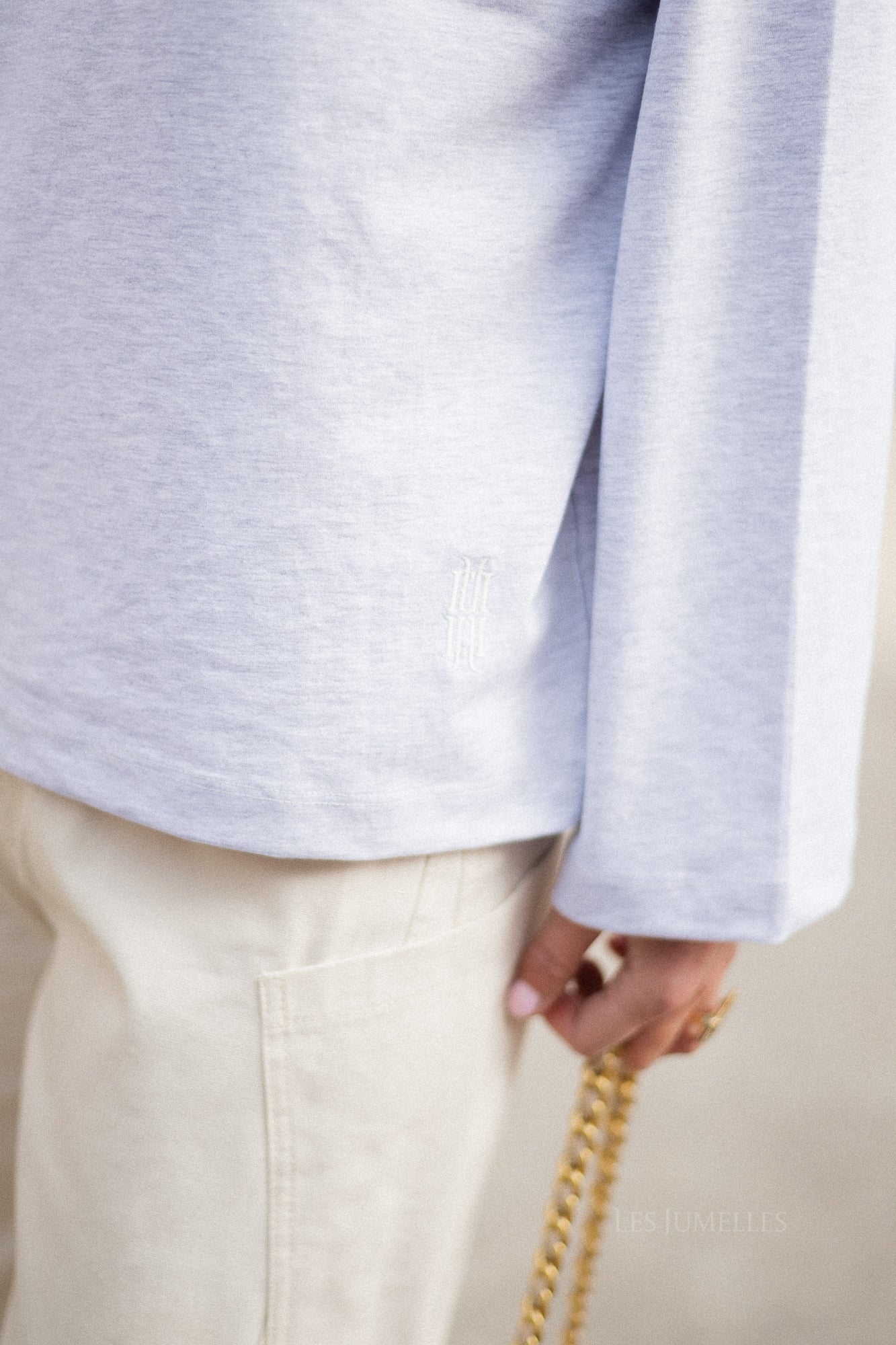 Manon longsleeve grey melange - Image 2