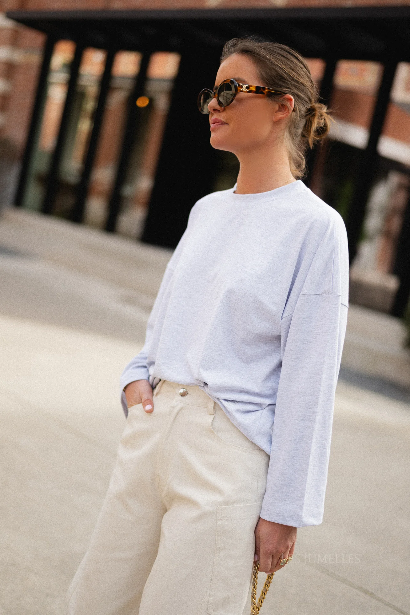 Manon longsleeve grey melange - Image 3