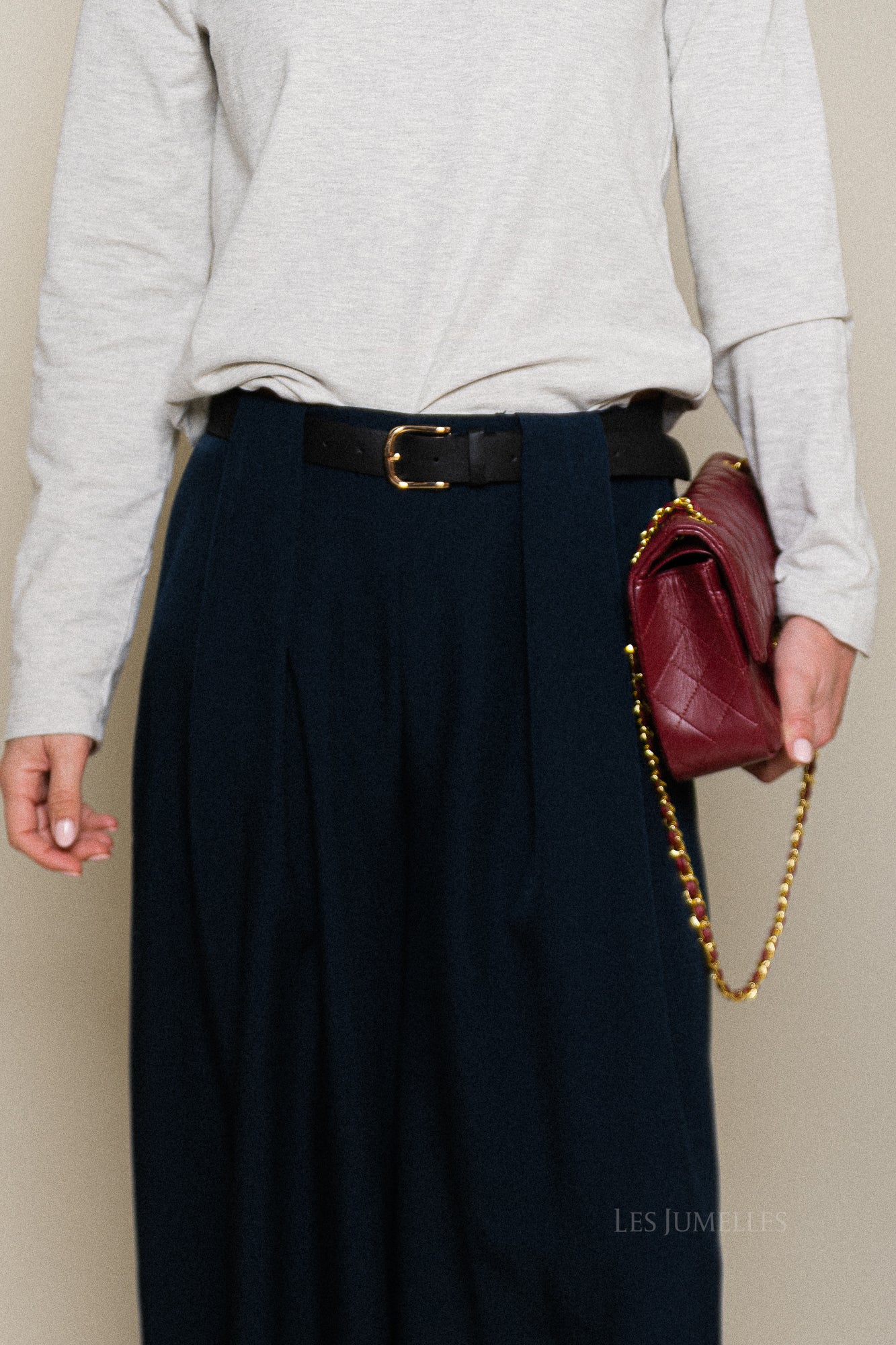 Margot wide leg trousers navy - Image 2