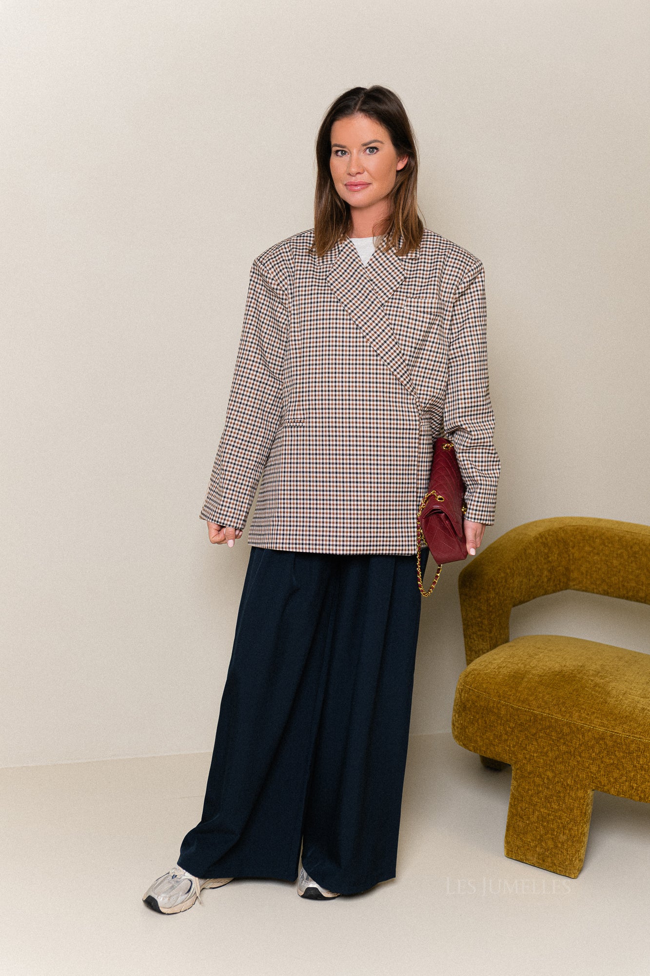 Margot wide leg trousers navy - Image 3