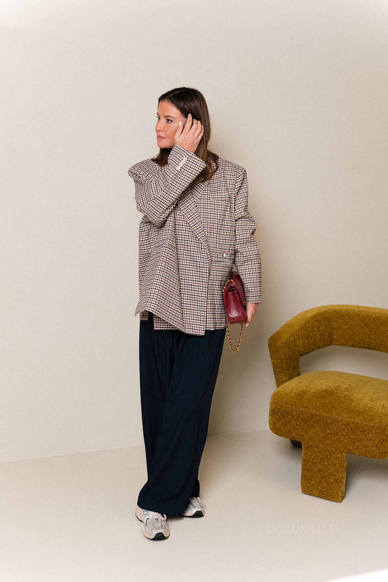 Margot wide leg trousers navy - Image 5