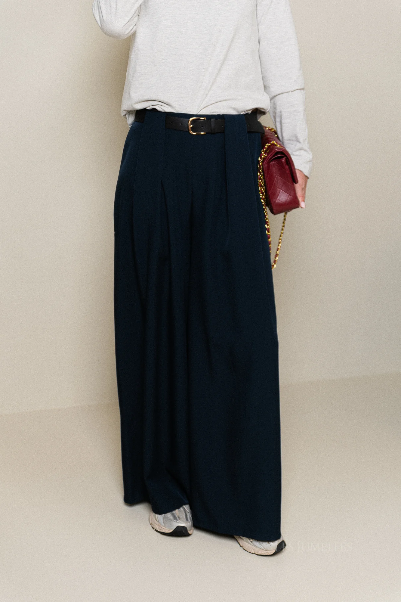 Margot wide leg trousers navy - Image 6