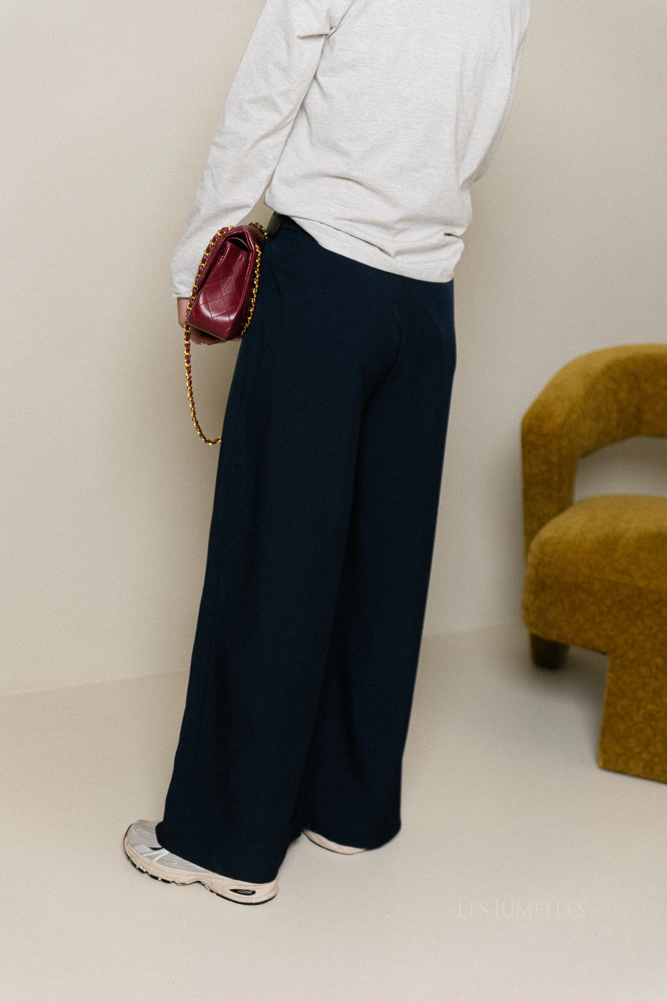 Margot wide leg trousers navy - Image 7