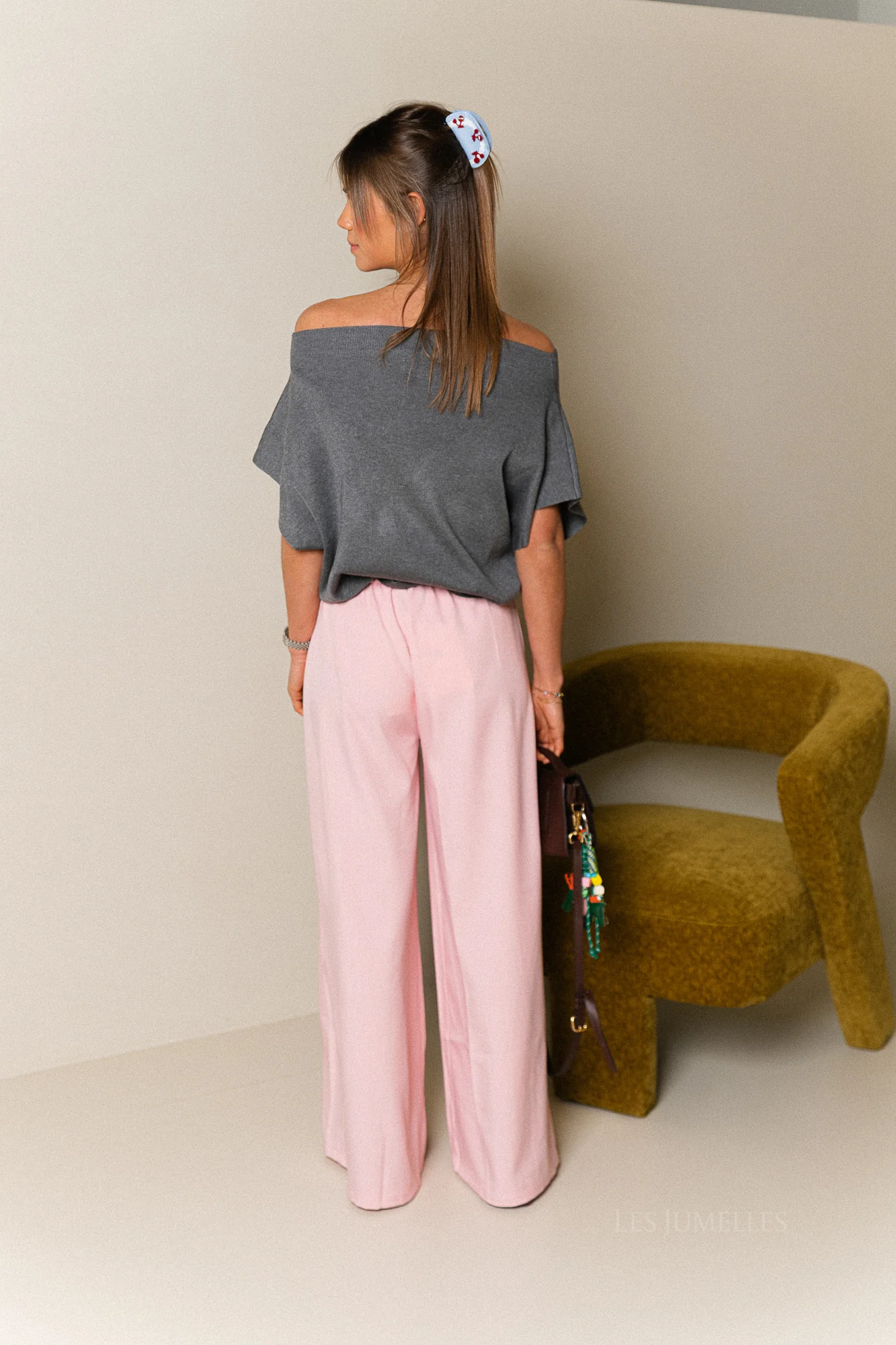 Margot wide leg trousers pink - Image 5