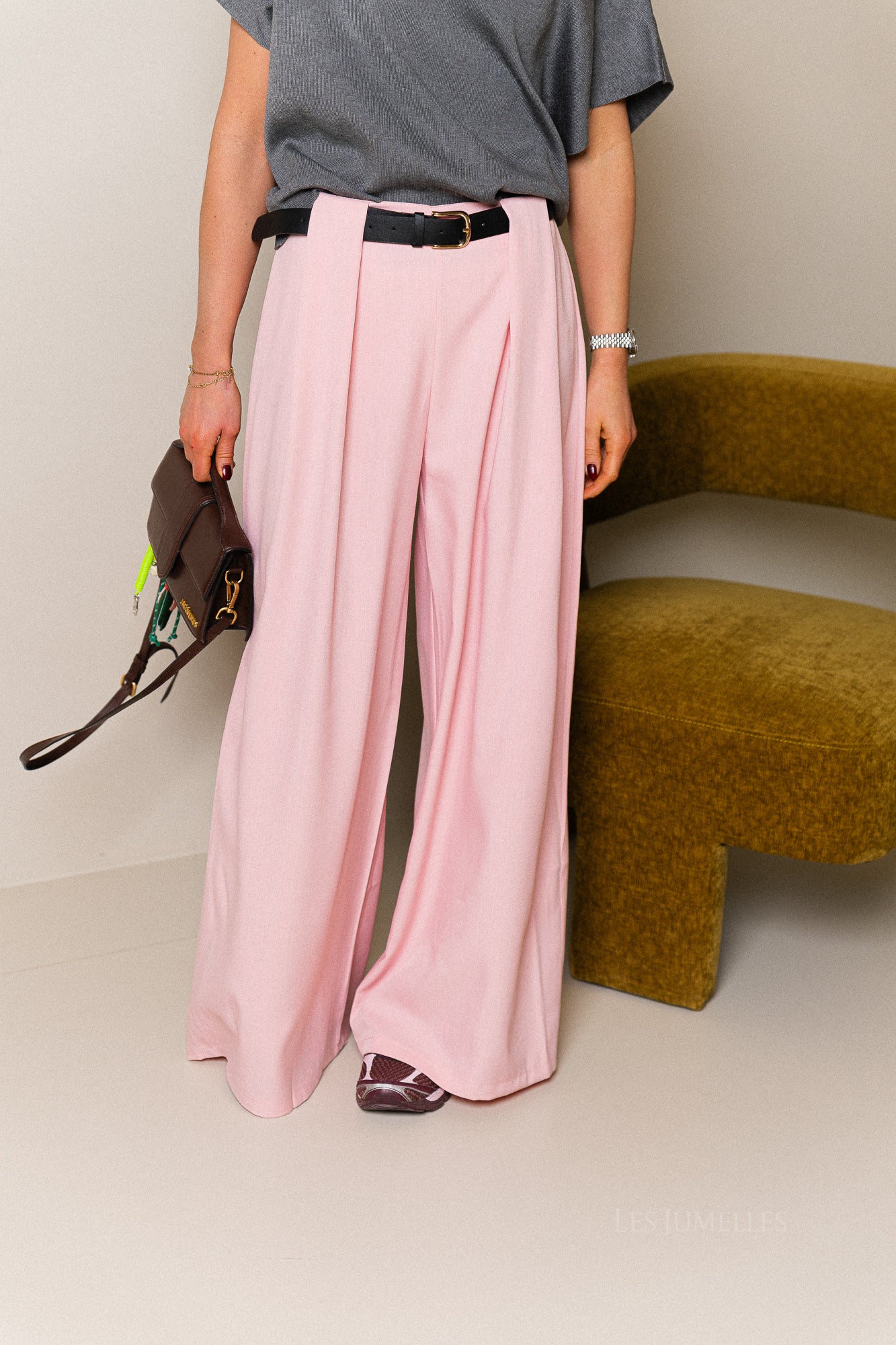 Margot wide leg trousers pink - Image 8
