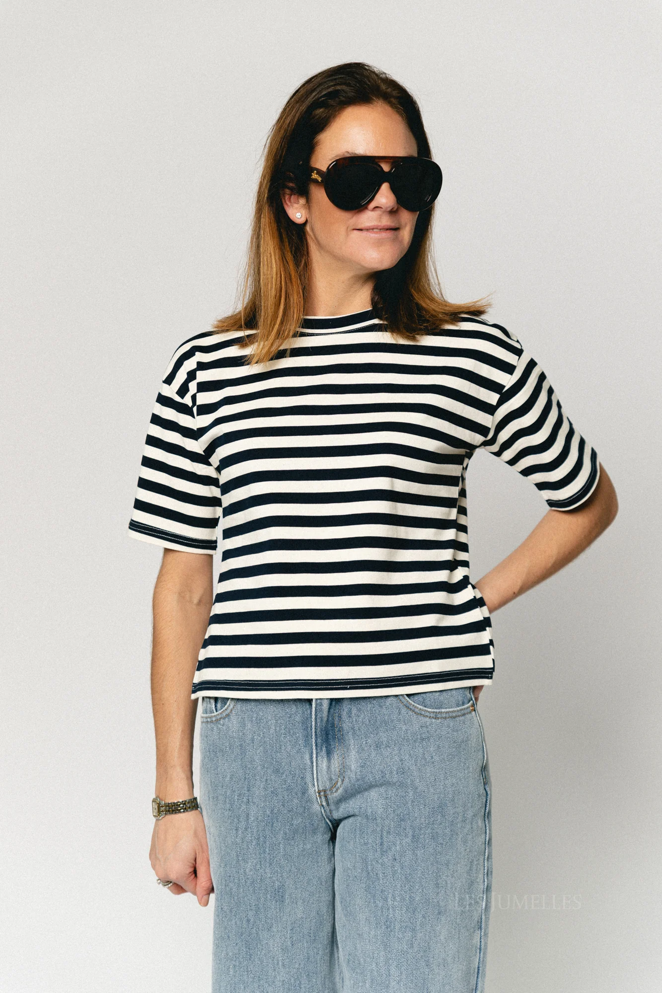 Martilo striped T-shirt navy blue - Image 3