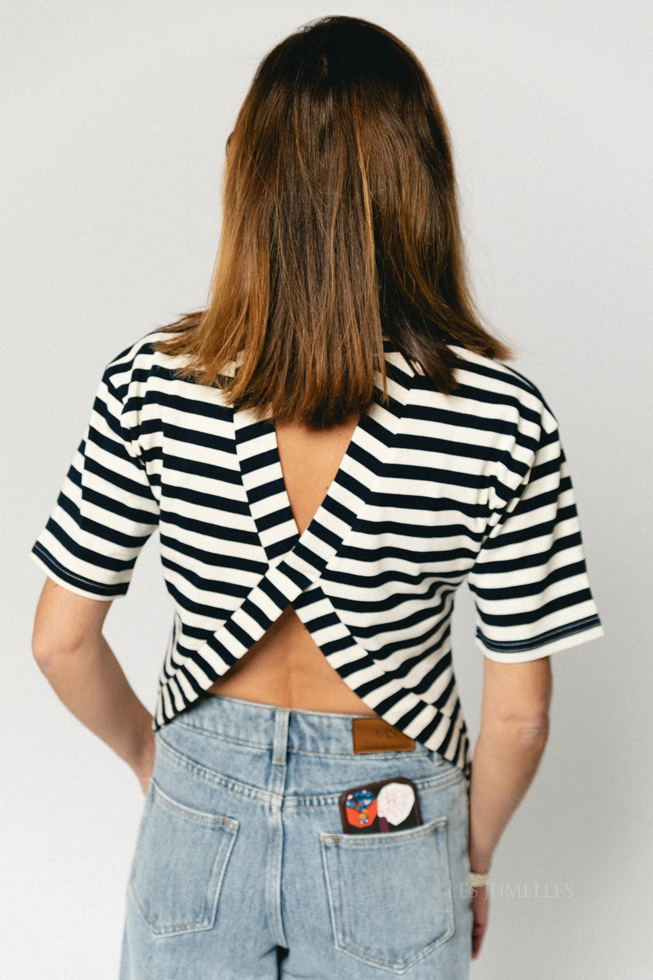 Martilo striped T-shirt navy blue - Image 4