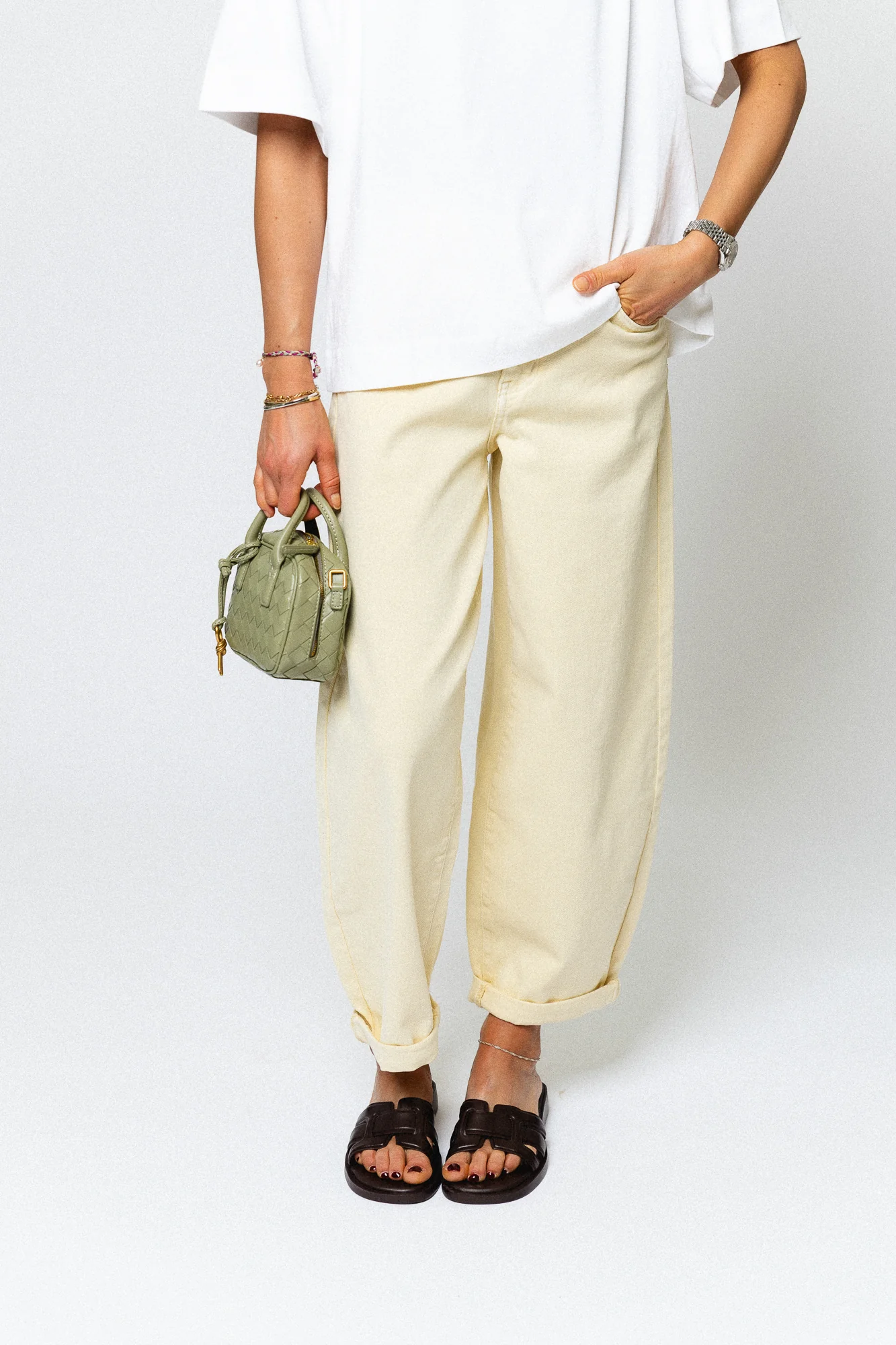 Maurelle balloon fit jeans butter yellow - Image 10