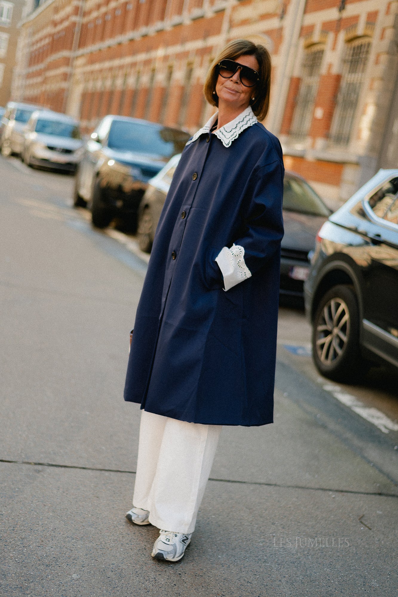 Melanie oversized trenchcoat navy blue - Image 3