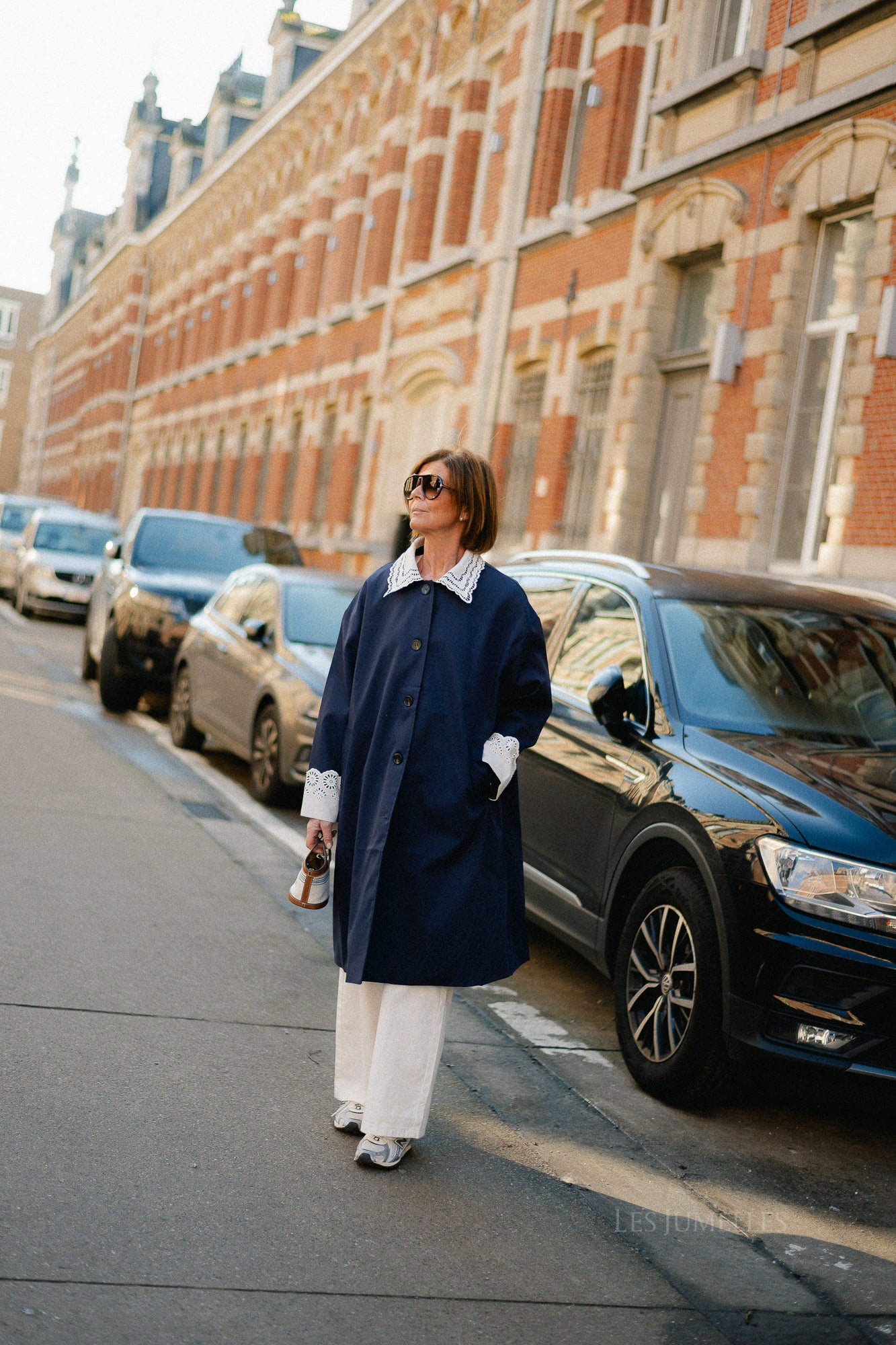 Melanie oversized trenchcoat navy blue - Image 7