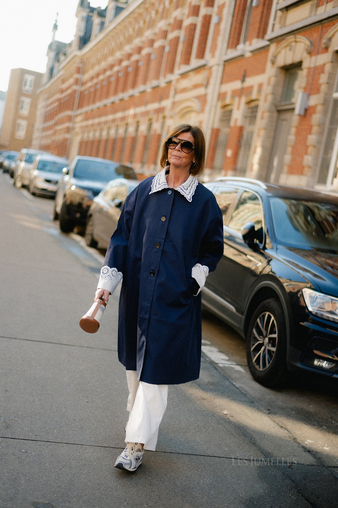 Melanie oversized trenchcoat navy blue - Image 9