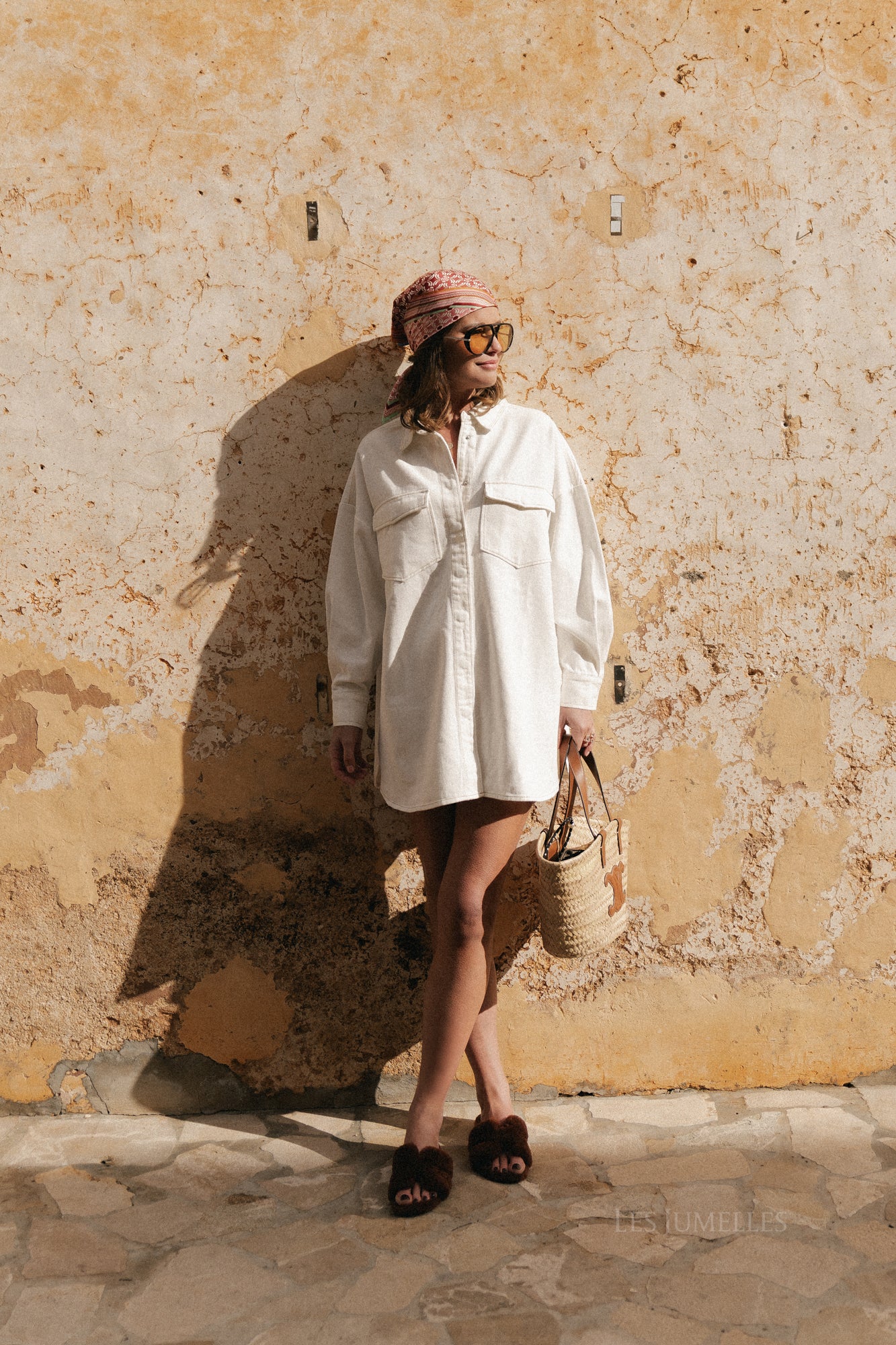 Milena denim shirt dress off white - Image 4