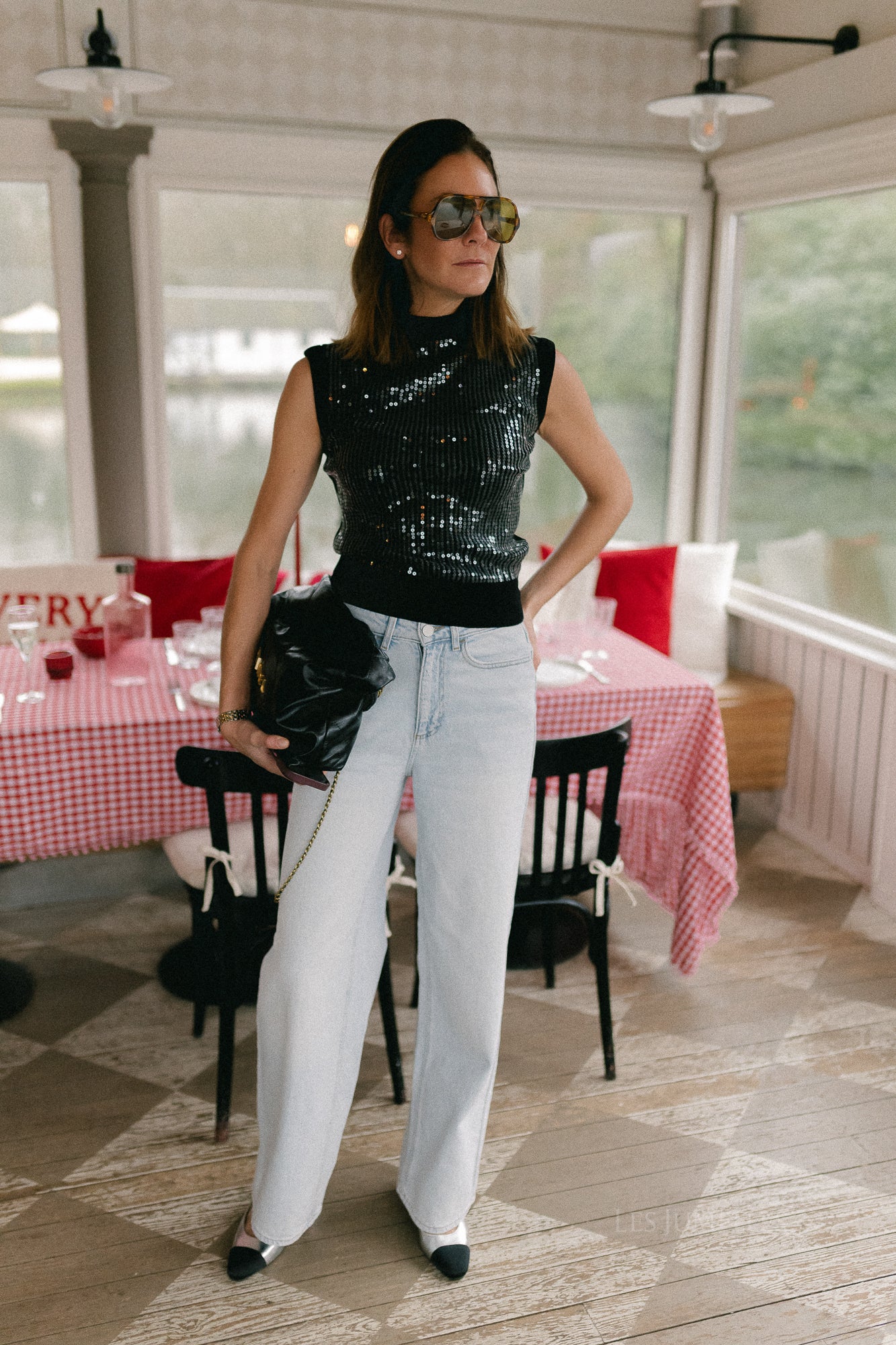 Morgane sequin top black - Image 4