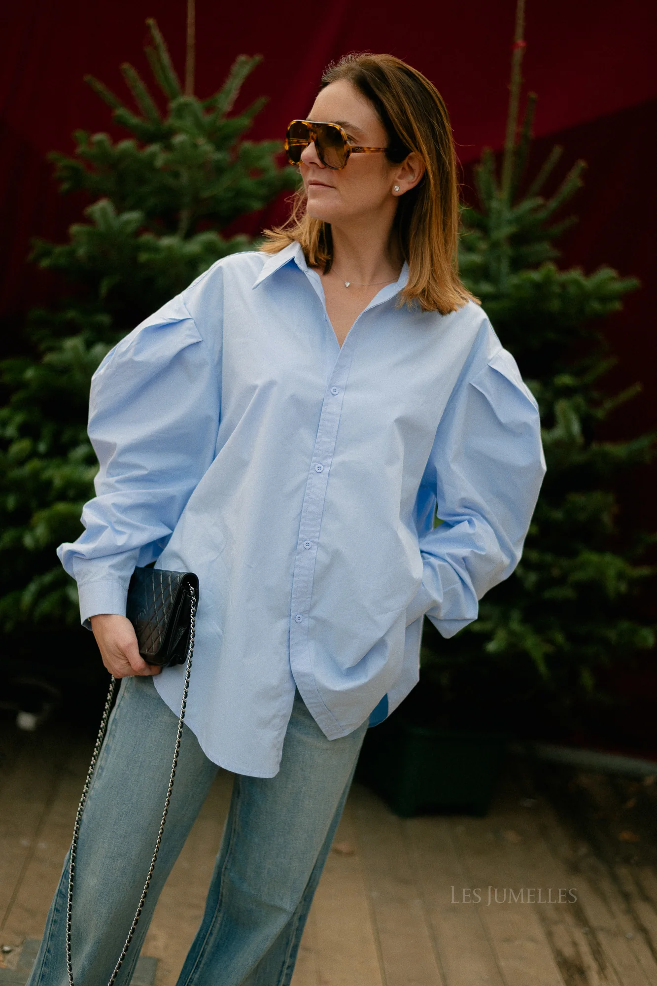 Nathalie oversized shirt light blue - Image 12