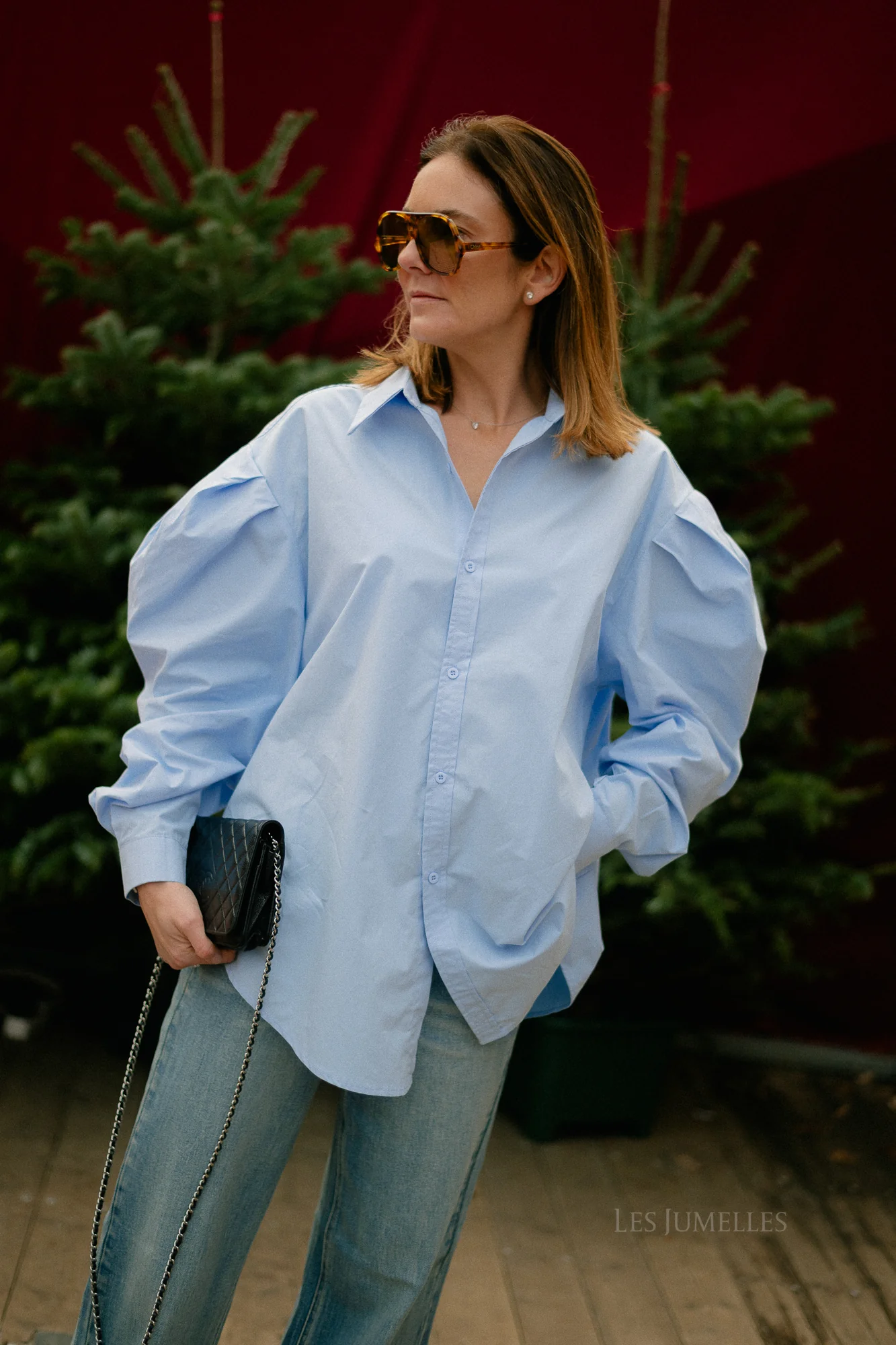 Nathalie oversized shirt light blue - Image 15