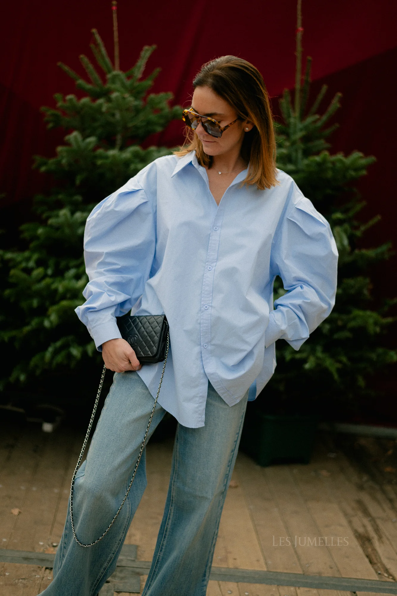 Nathalie oversized shirt light blue - Image 16