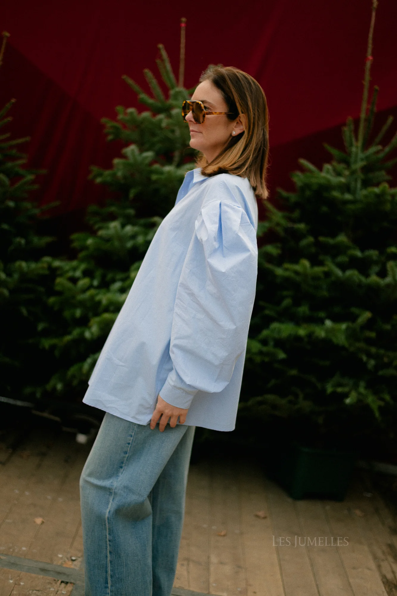 Nathalie oversized shirt light blue - Image 9