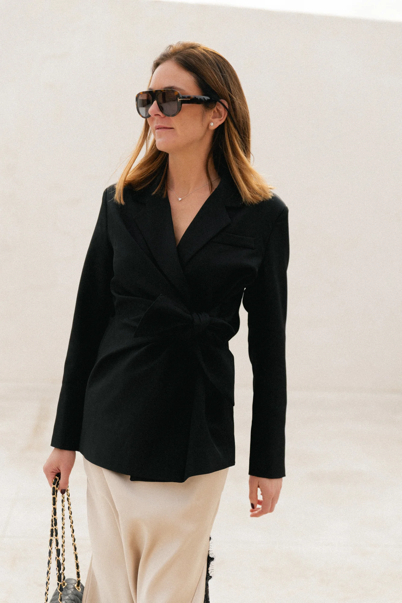 Nova tied blazer black