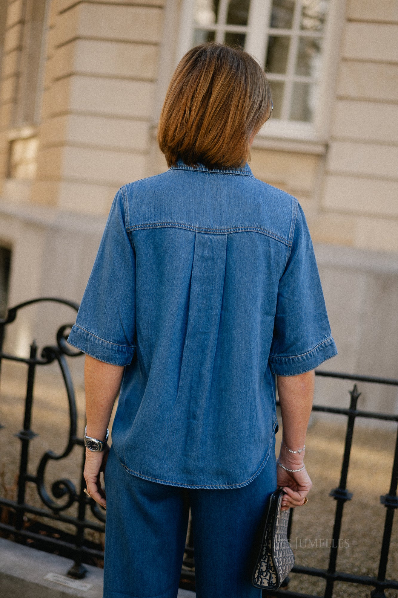 OBJFrame 2/4 RE denim top medium blue denim - Image 2