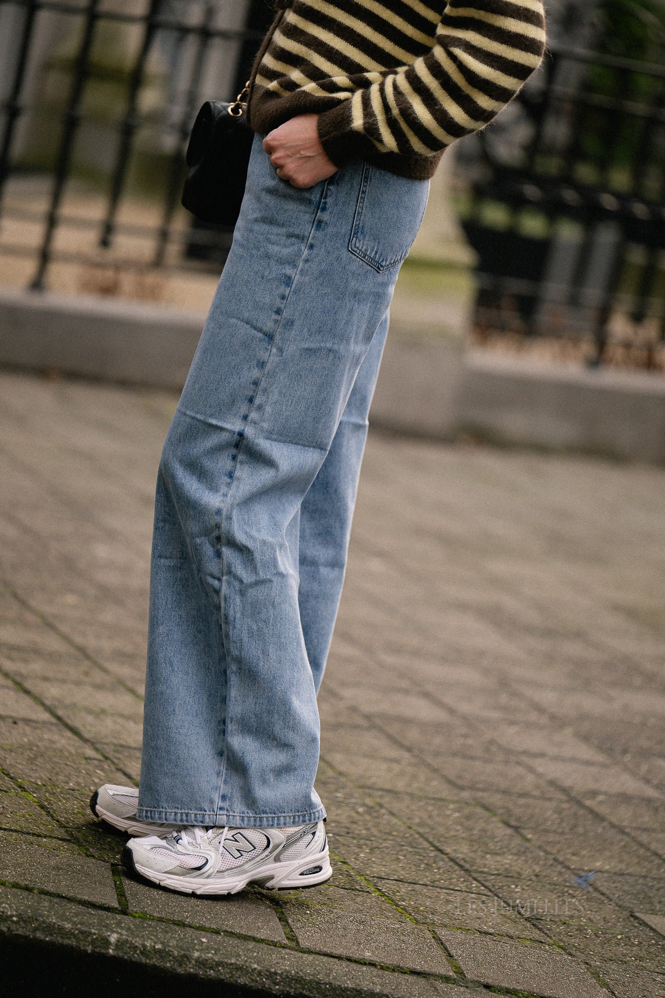 OBJLuca MW wide loose jeans light blue denim - Image 4