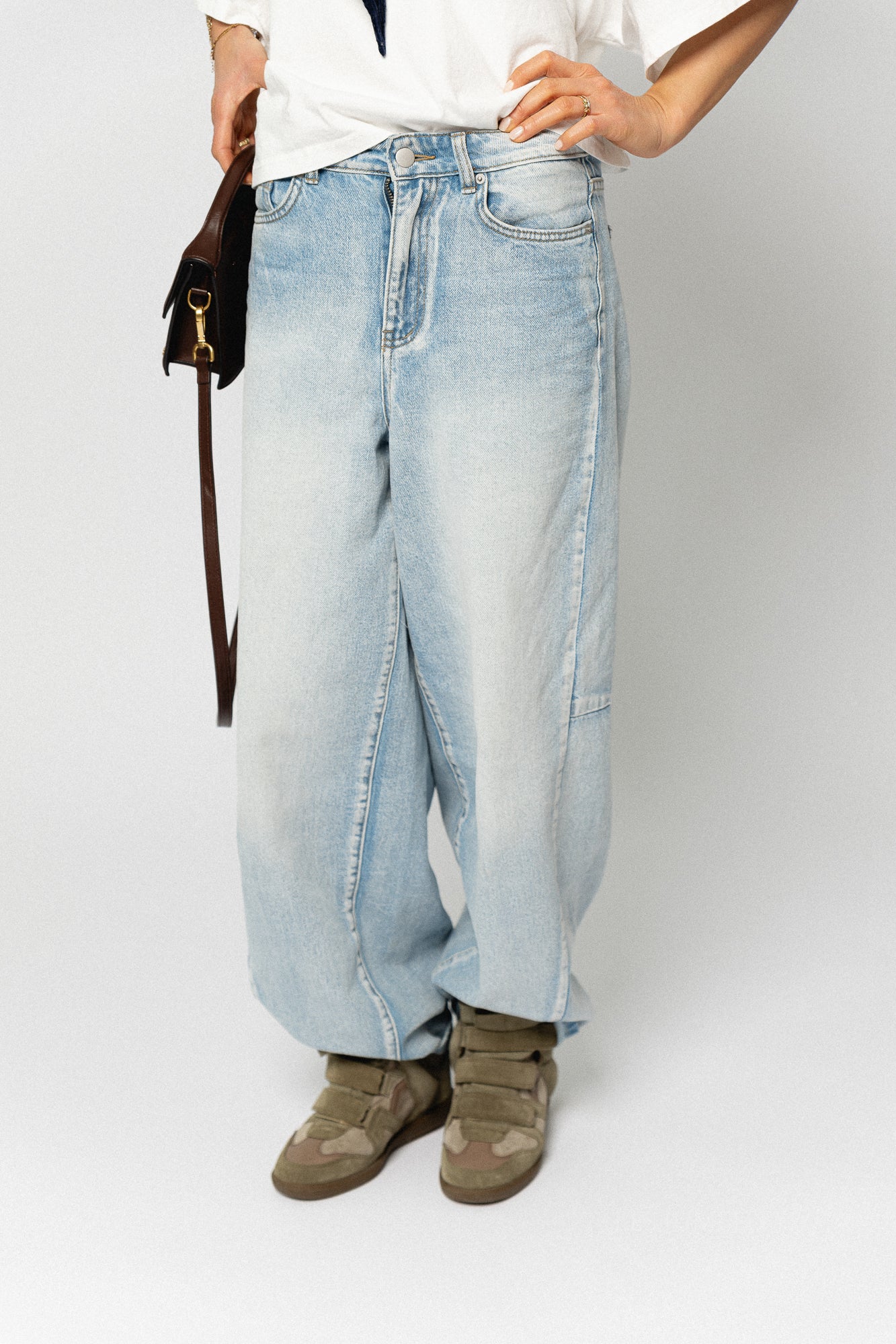 OBJMoji Elsa MW super barrel jeans light blue denim - Image 5