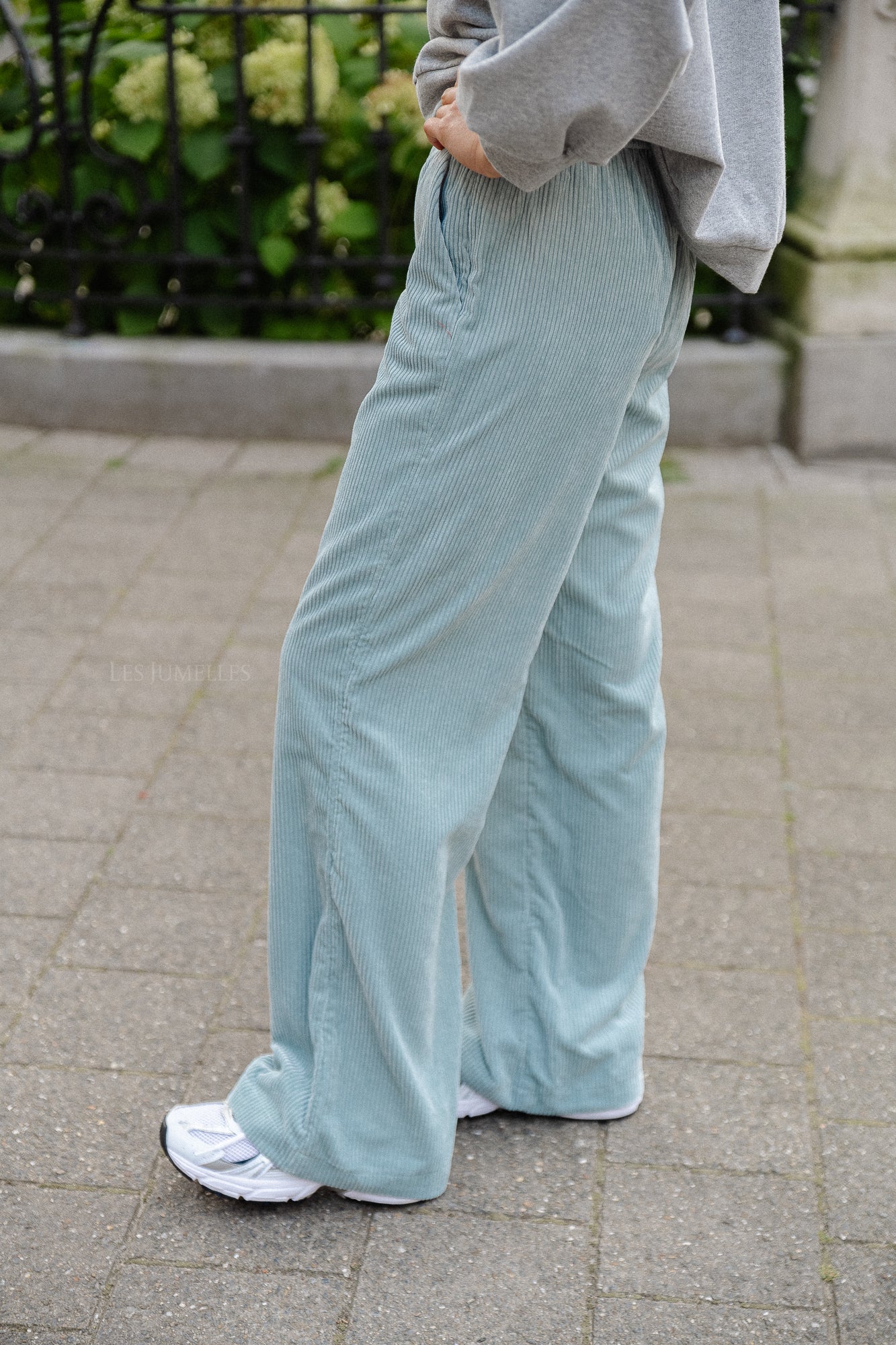 OBJRita MW wide leg pant slate - Image 5