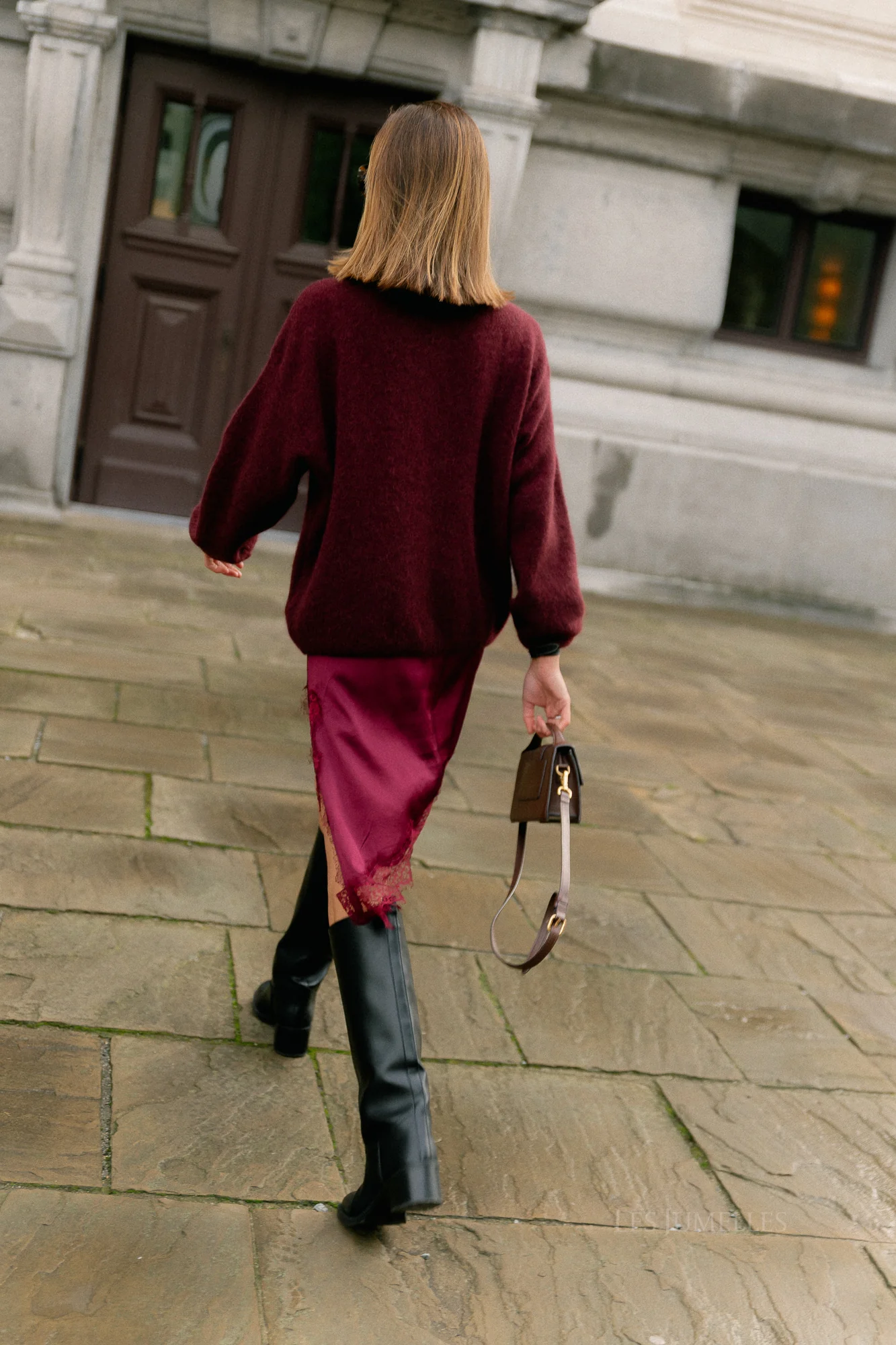 Odette lace dress burgundy - Image 10