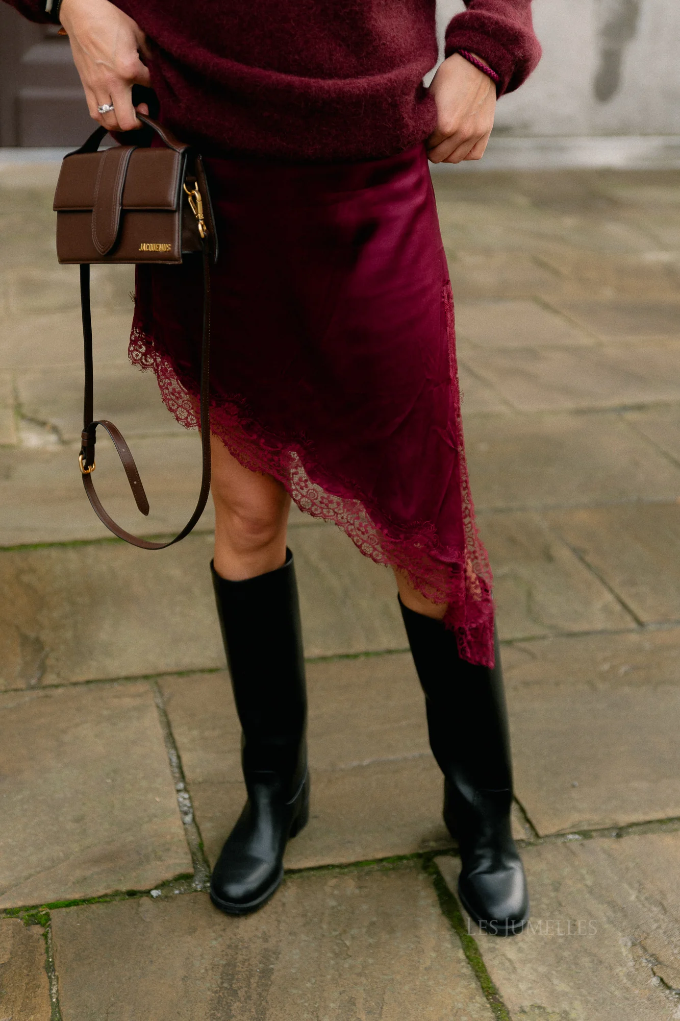 Odette lace dress burgundy - Image 18