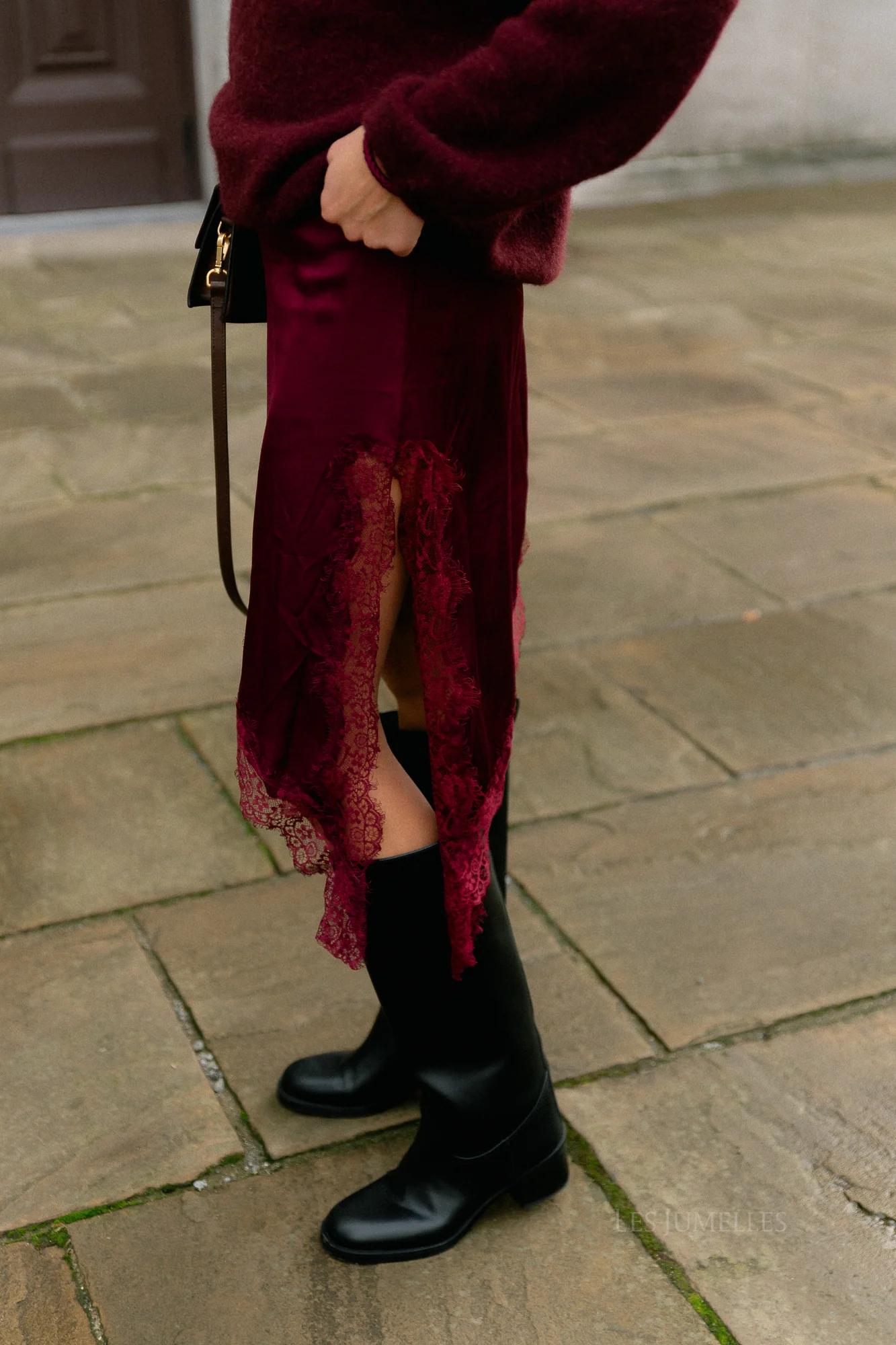 Odette lace dress burgundy - Image 26
