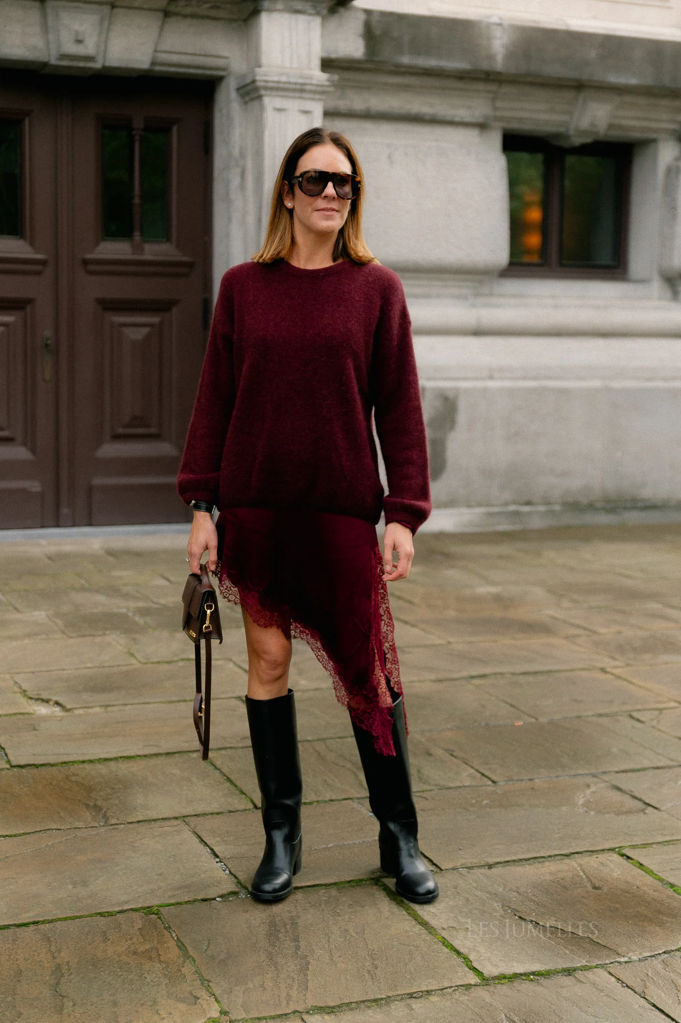 Odette lace dress burgundy - Image 6