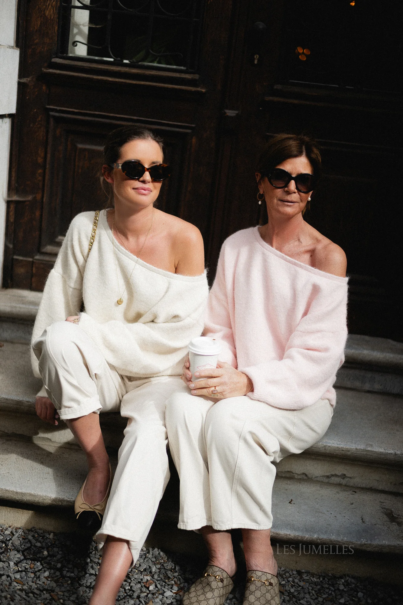 Olive off shoulder jumper ecru - Image 12