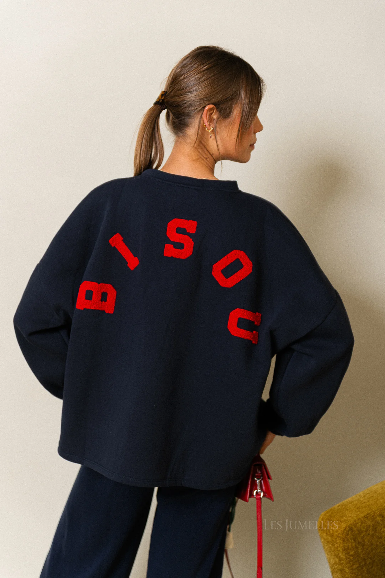 ORIGINAL 'Bisou' sweater navy/red - Image 7