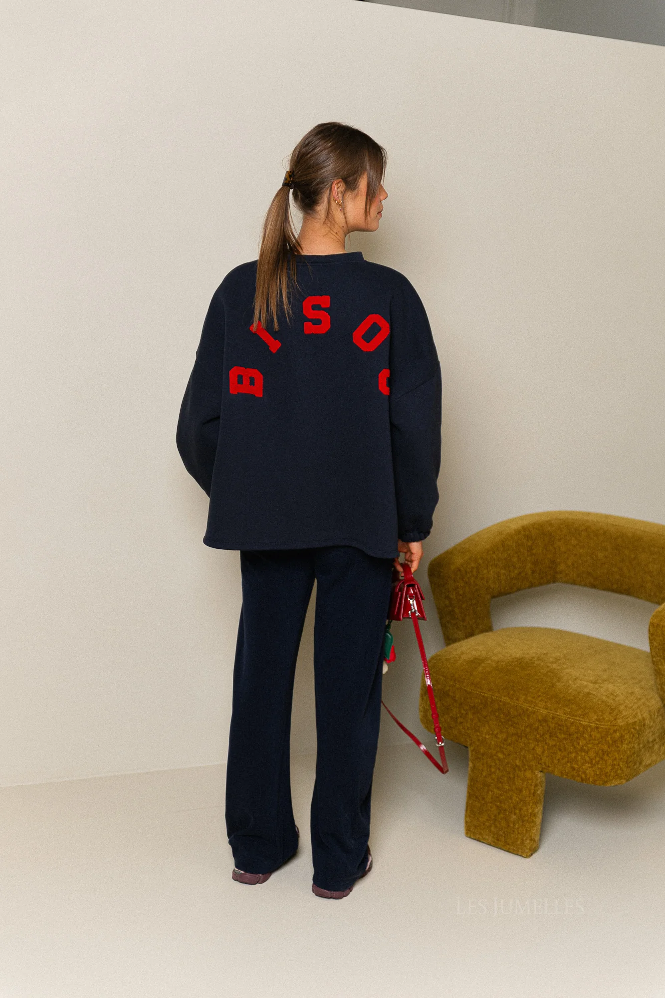 ORIGINAL 'Bisou' sweater navy/red - Image 8