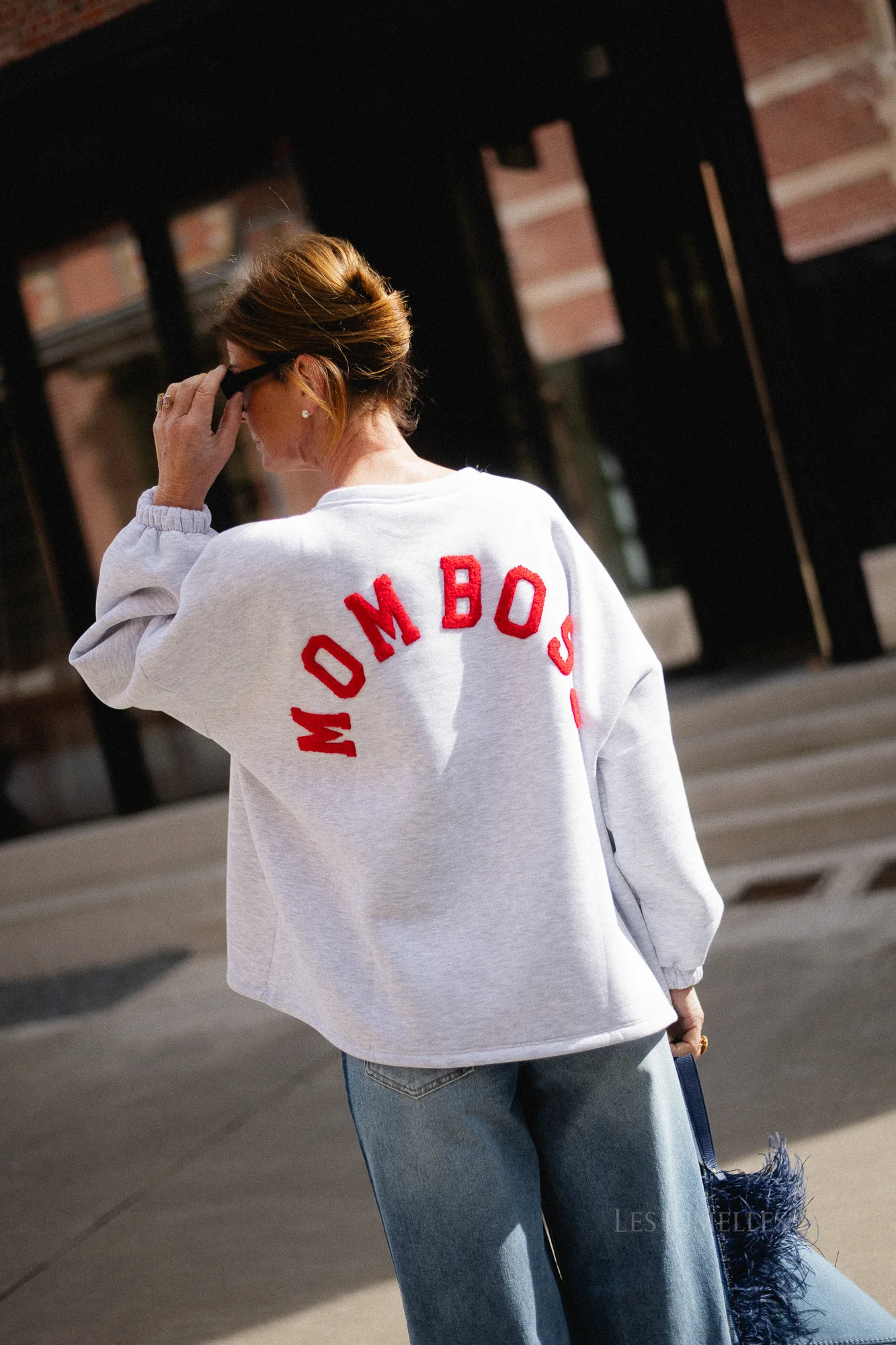 ORIGINAL Mom Boss sweater red/light grey - Image 11