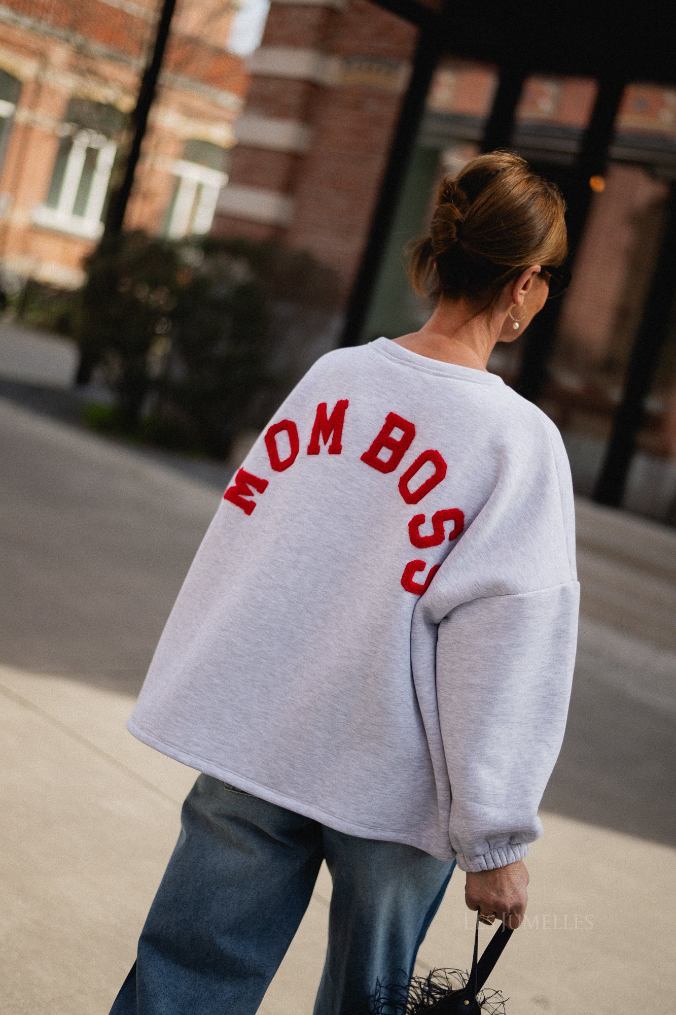 ORIGINAL Mom Boss sweater red/light grey - Image 7