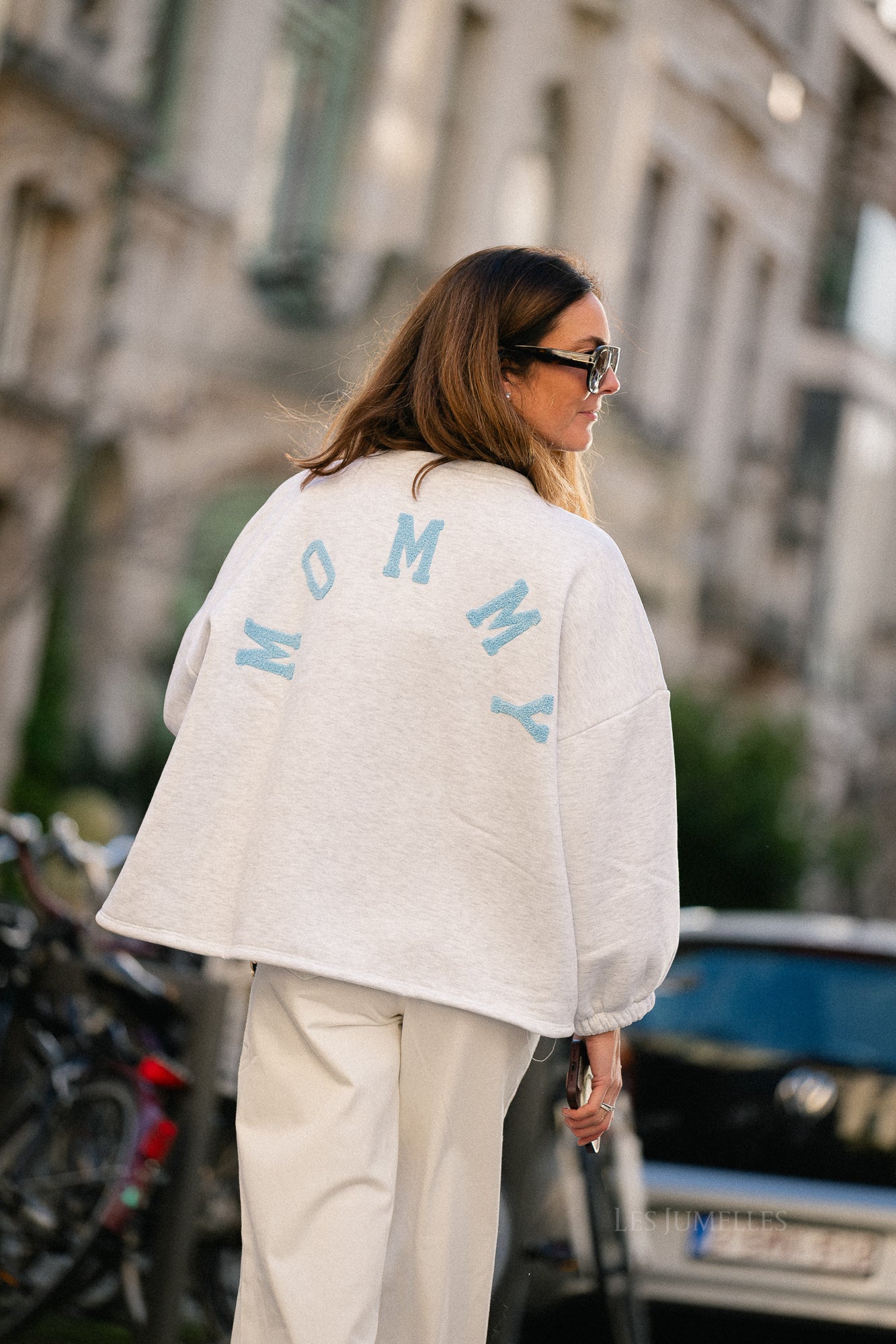 ORIGINAL Mommy sweater baby blue/light grey