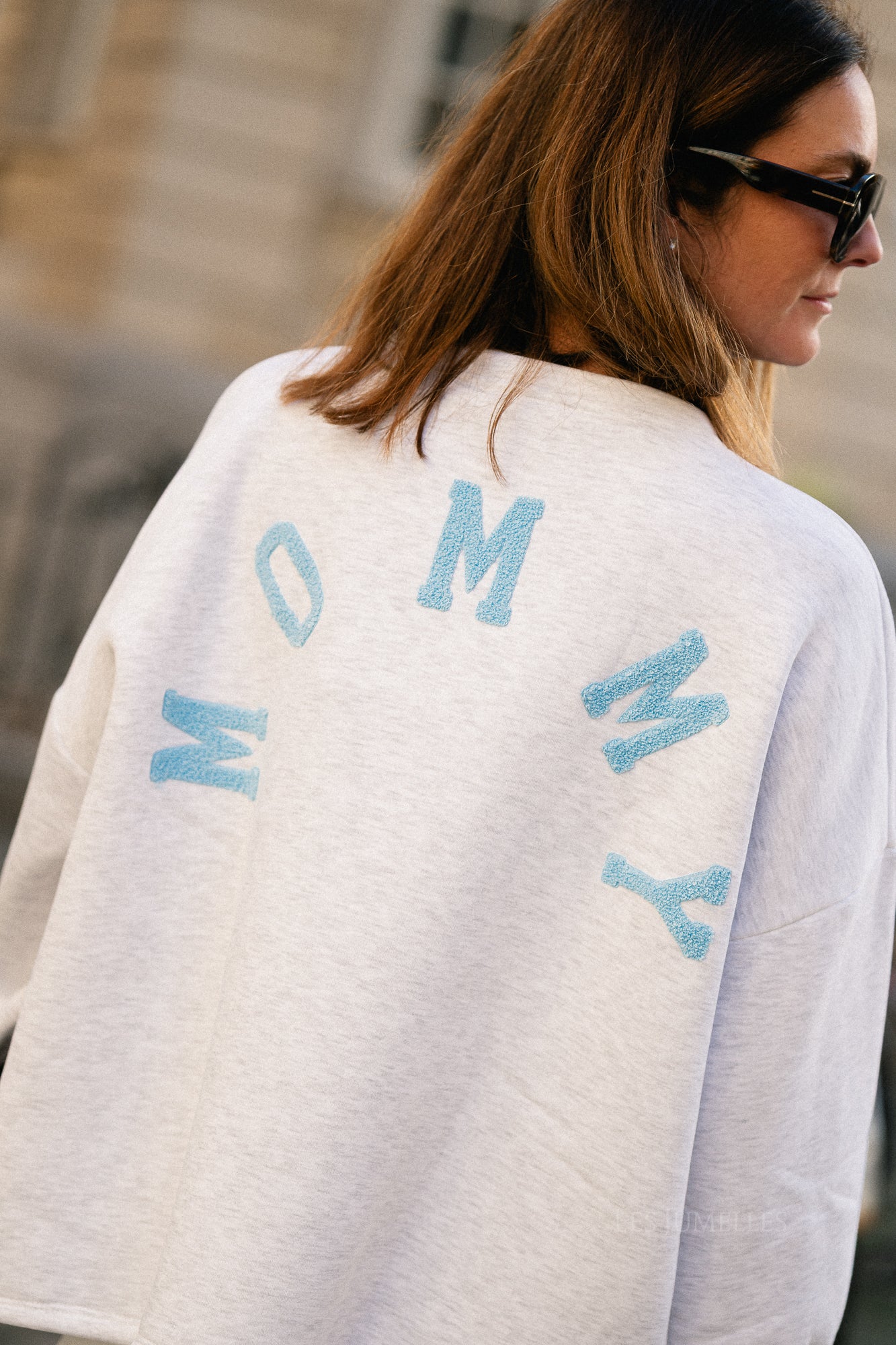 ORIGINAL Mommy sweater baby blue/light grey - Image 3