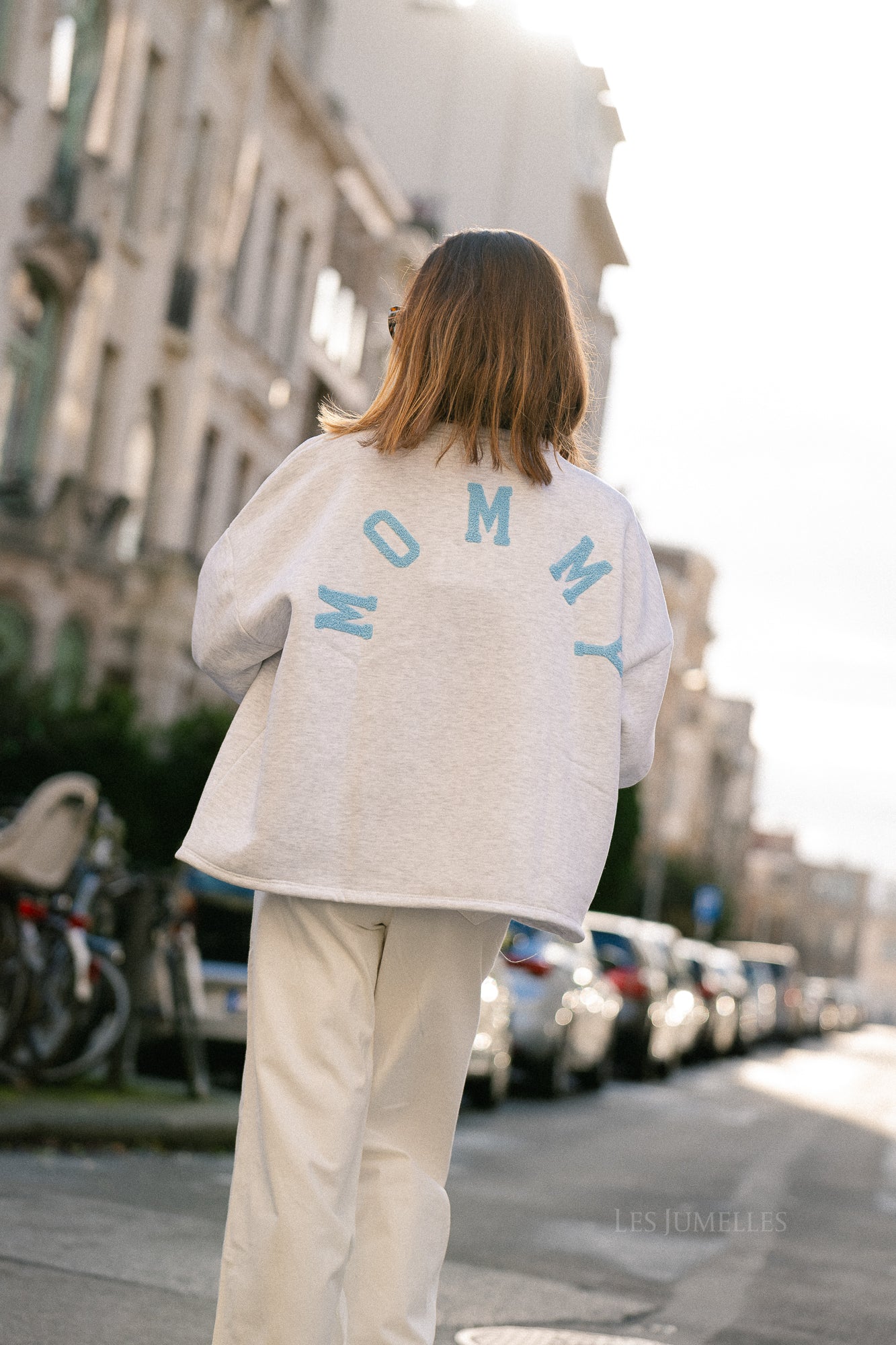 ORIGINAL Mommy sweater baby blue/light grey - Image 4