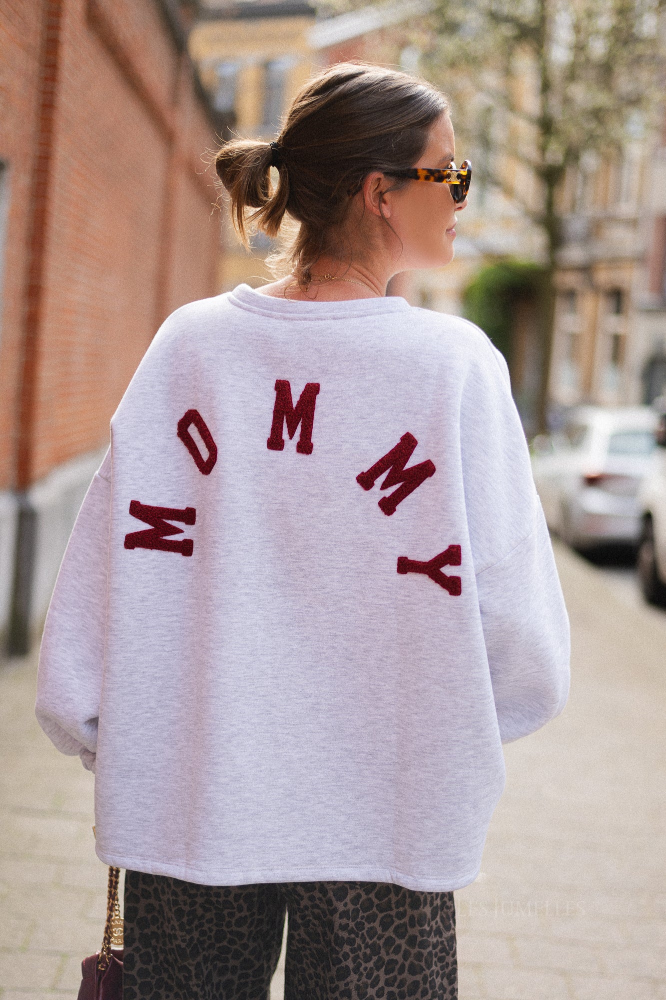 ORIGINAL Mommy sweater burgundy/light grey - Image 3