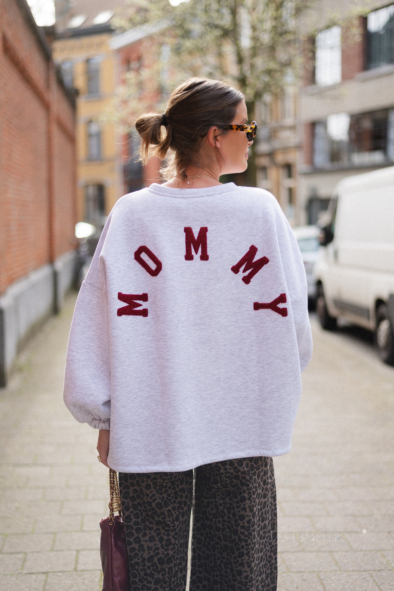 ORIGINAL Mommy sweater burgundy/light grey - Image 9