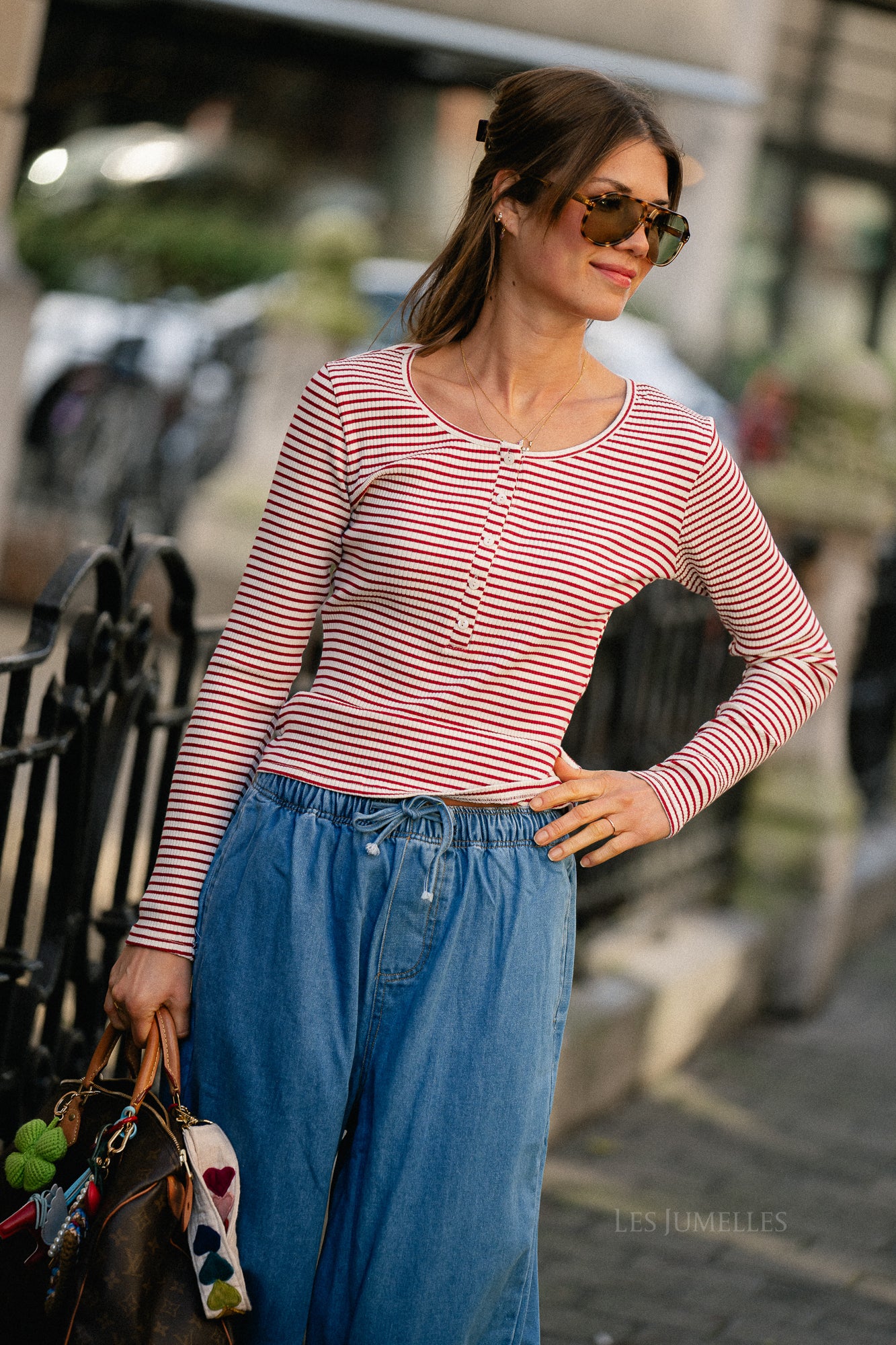 Paxsw T-shirt longsleeve red striped - Image 8