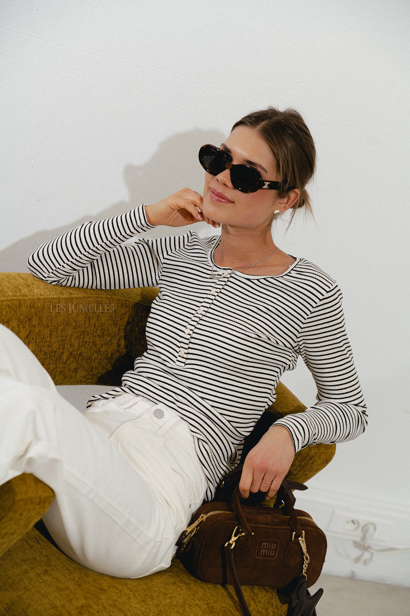 Paxsw T-shirt longsleeve black striped - Image 5