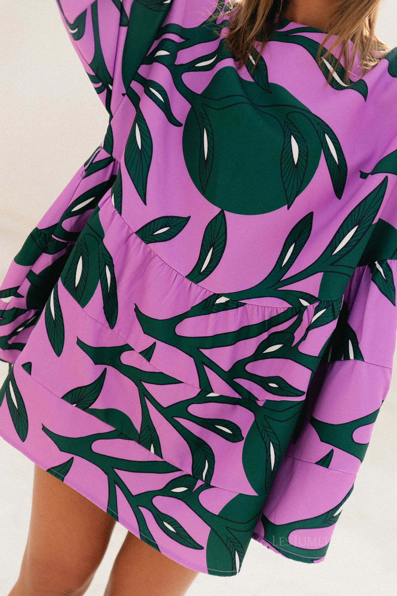 Philippa short printed dress lilac/green - Image 7