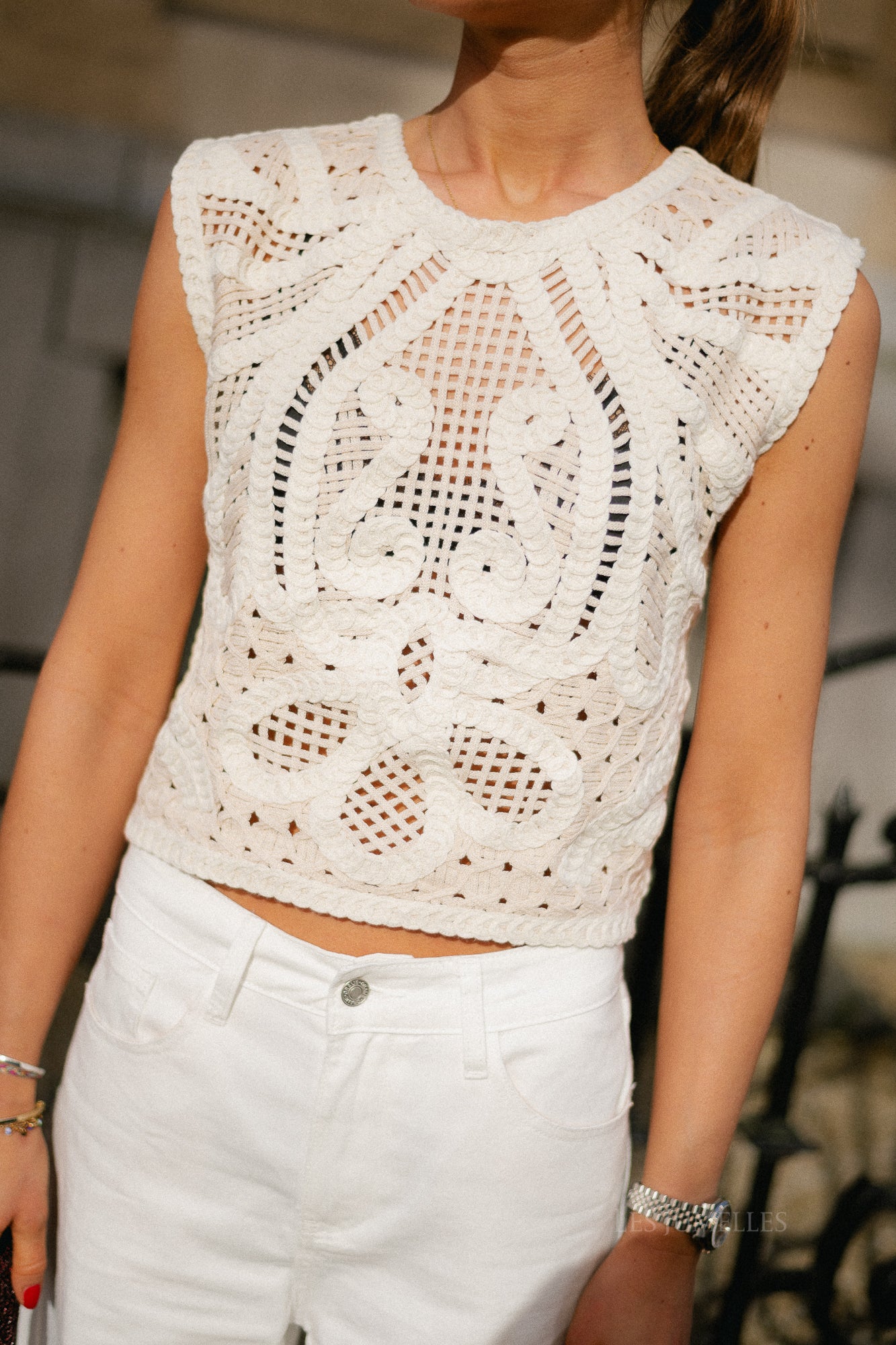 Polonia crochet top ecru - Image 6