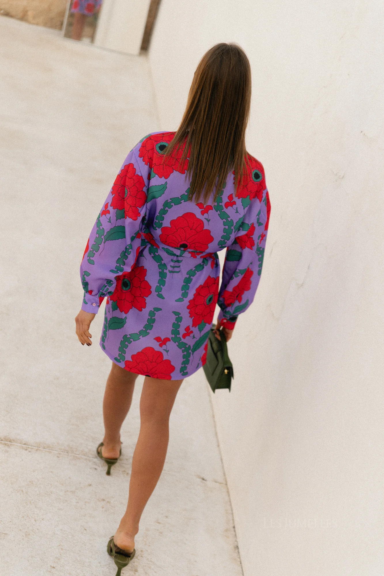 Poppy printed dress - lilac/coral - Image 11